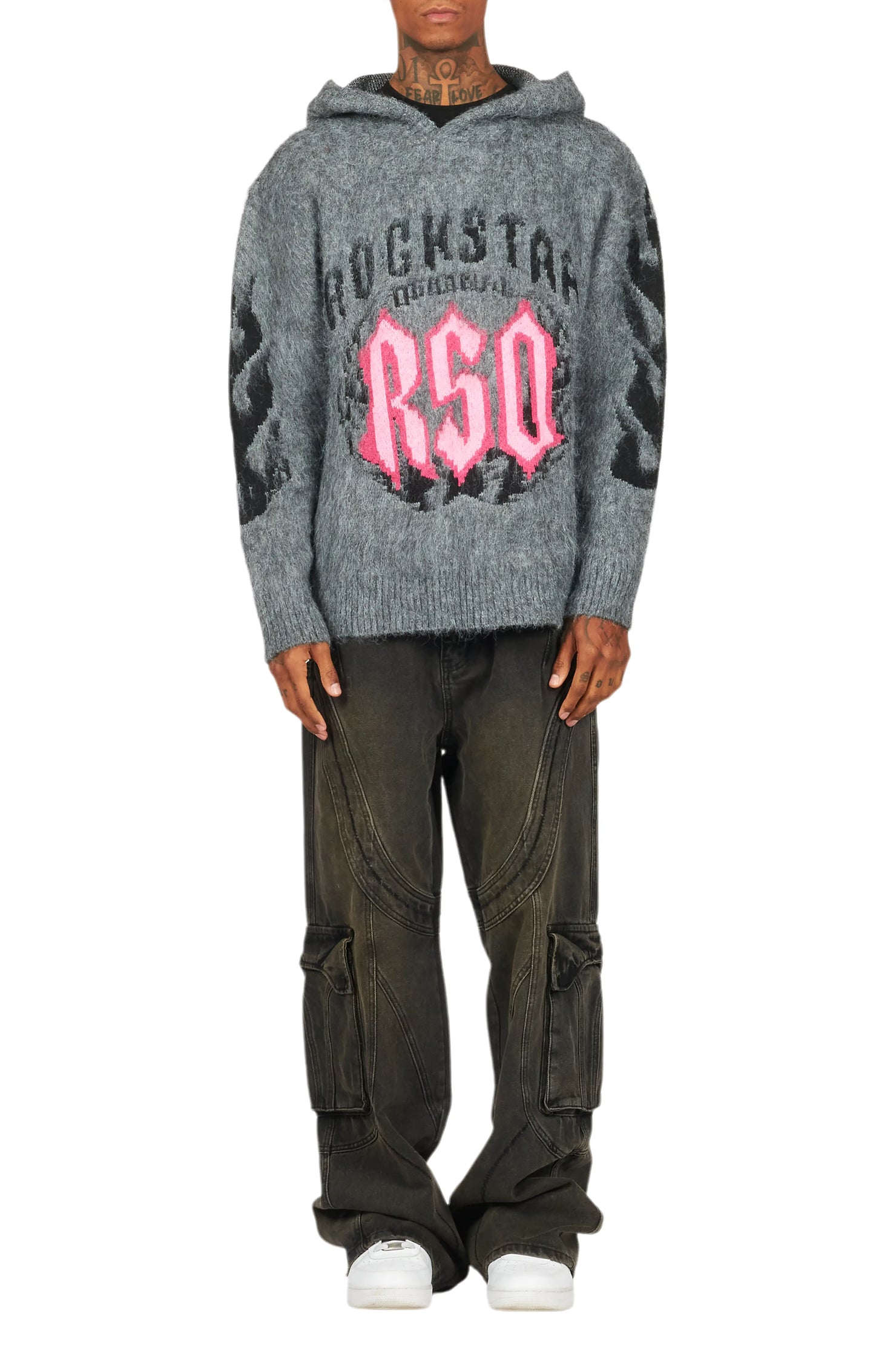 Boaz Heather Grey Graphic Hoodie