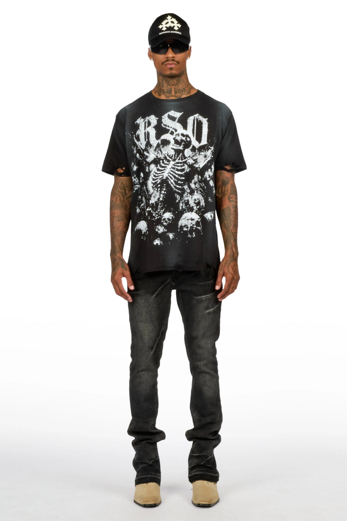 Belnav Black Stacked Jean