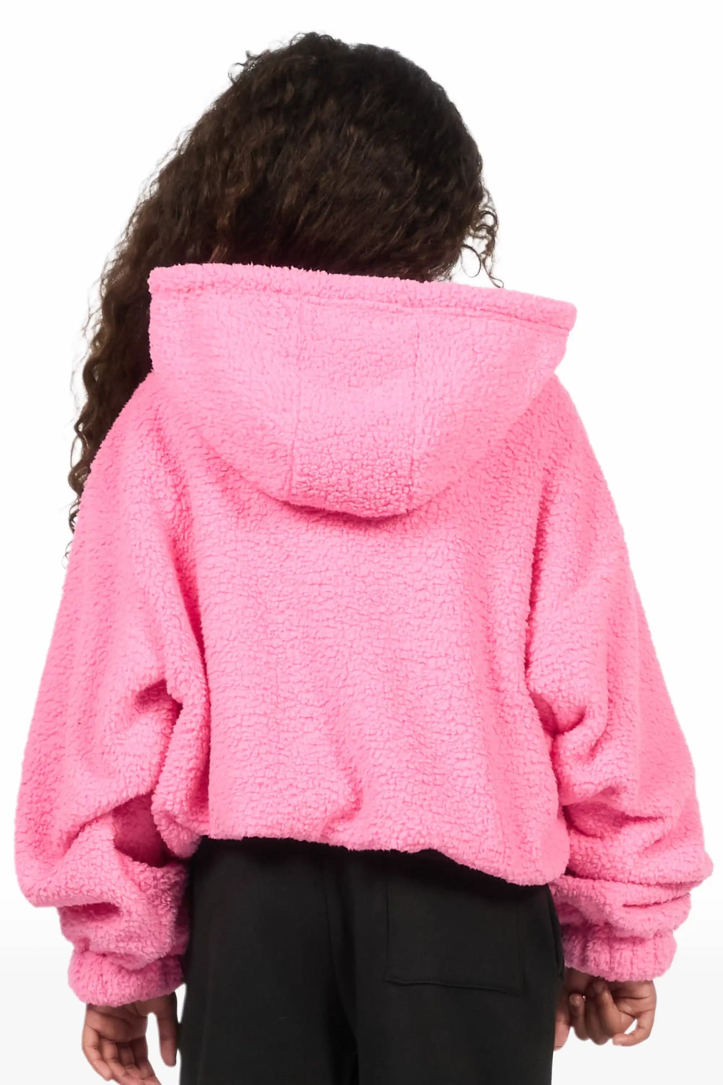 Girls Lonia Pink Sherpa Jacket