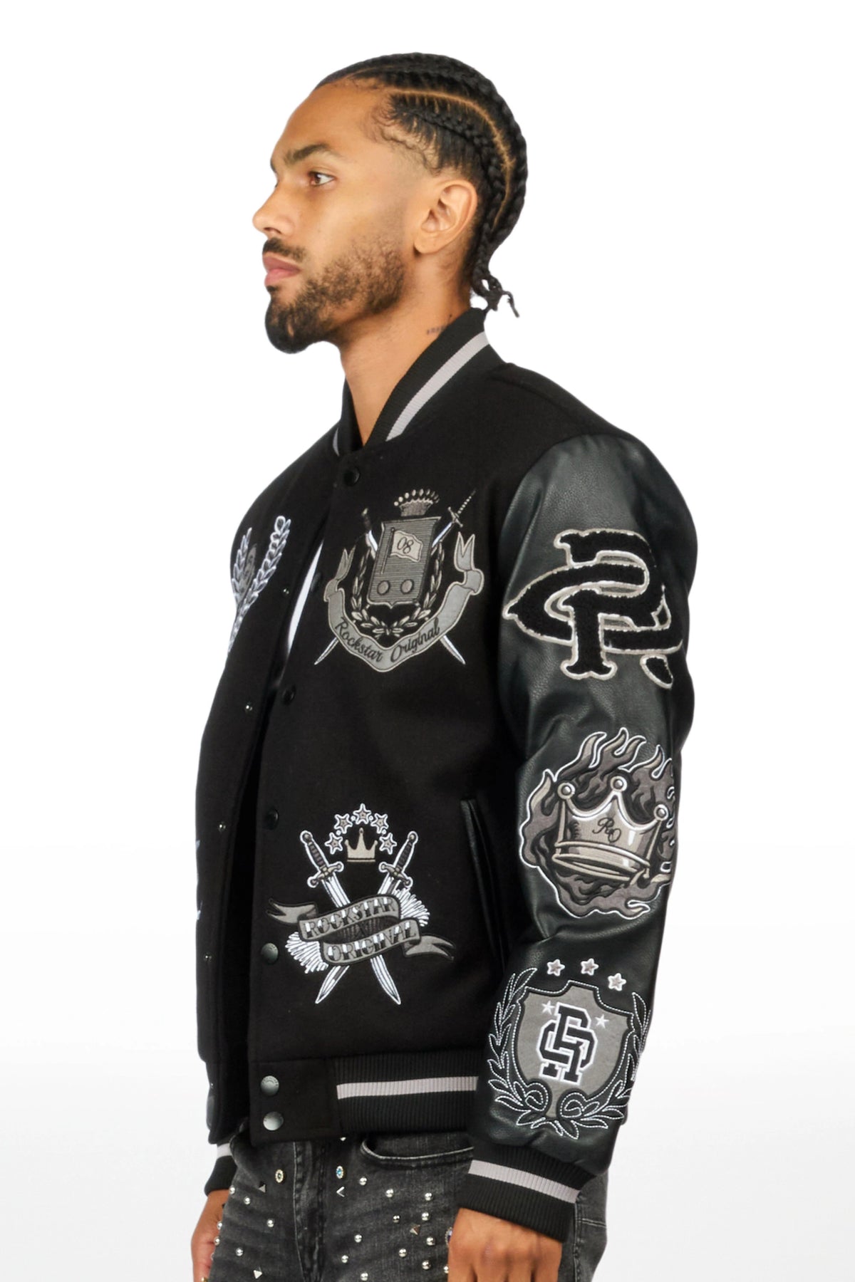 Dallas Black/Black Varsity Jacket