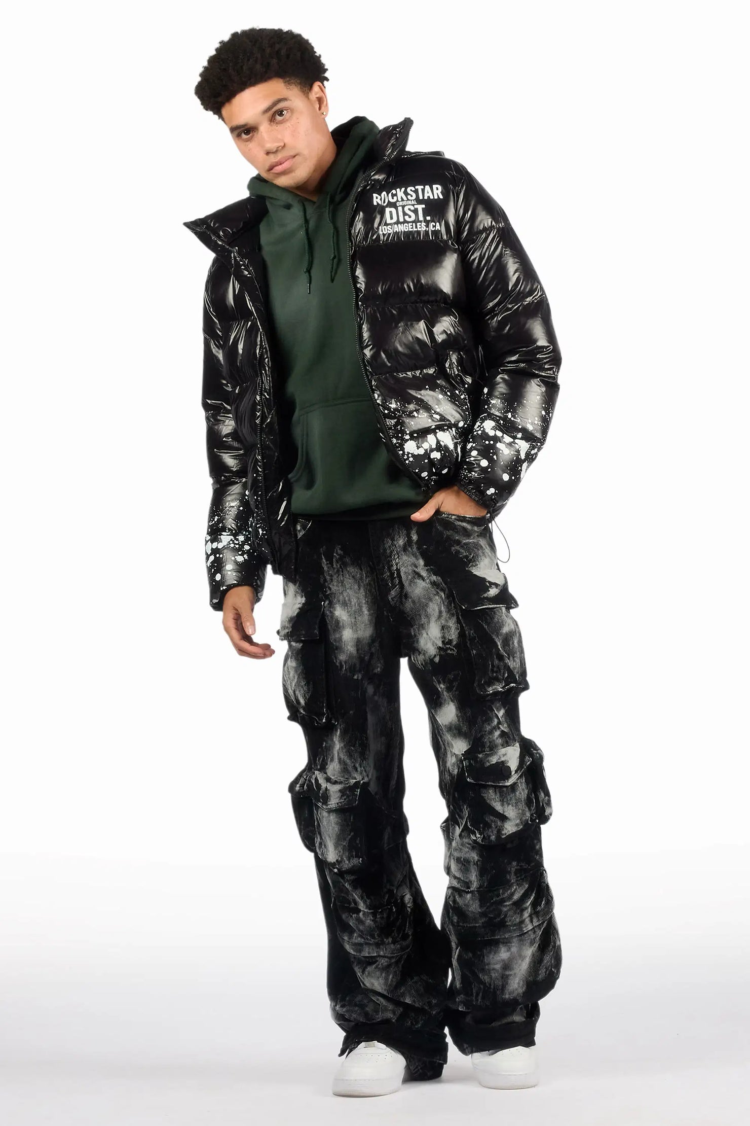 Raffer Black Heavy Puffer Jacket