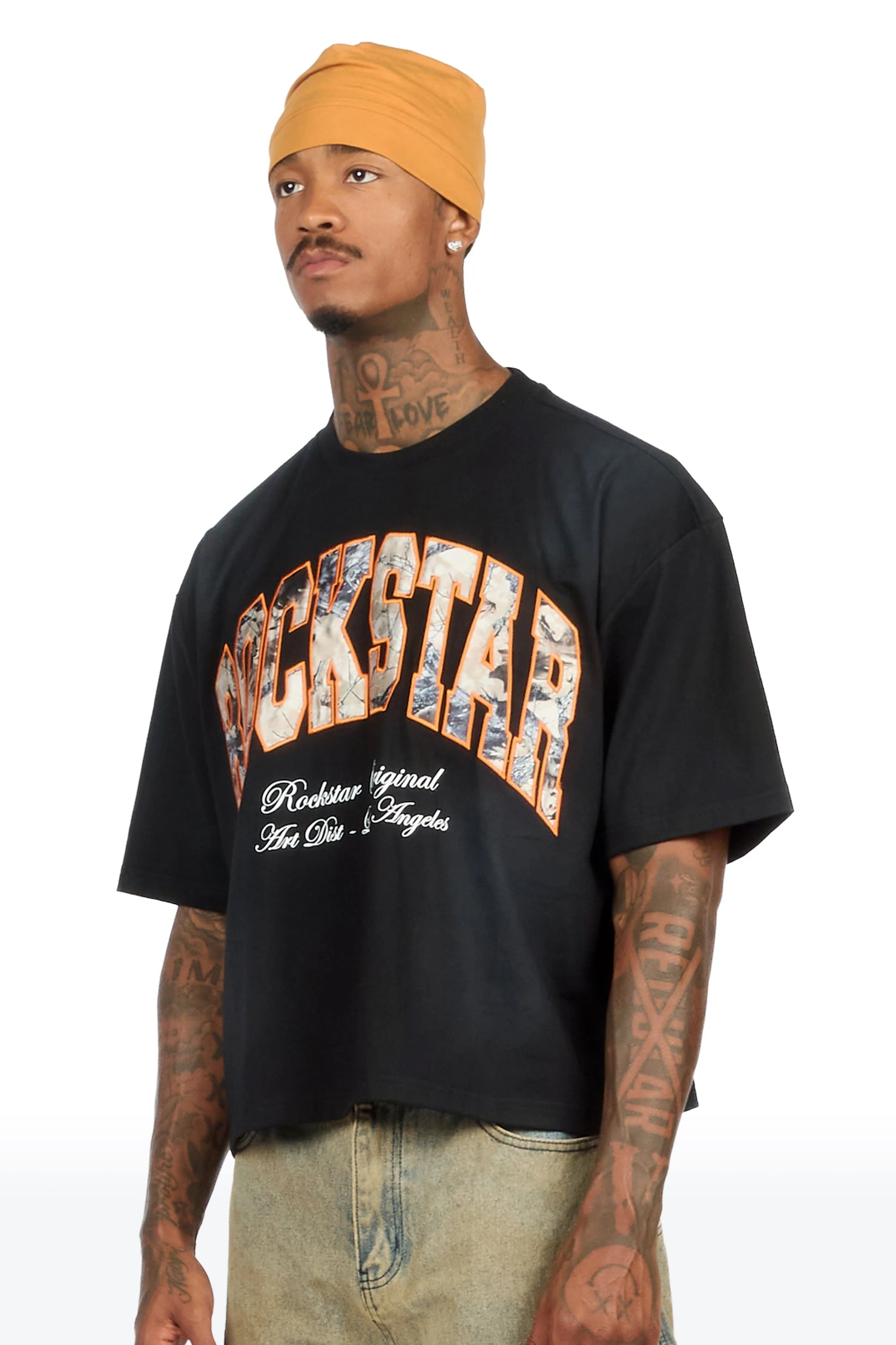 Alas Black Boxy Crop Tee