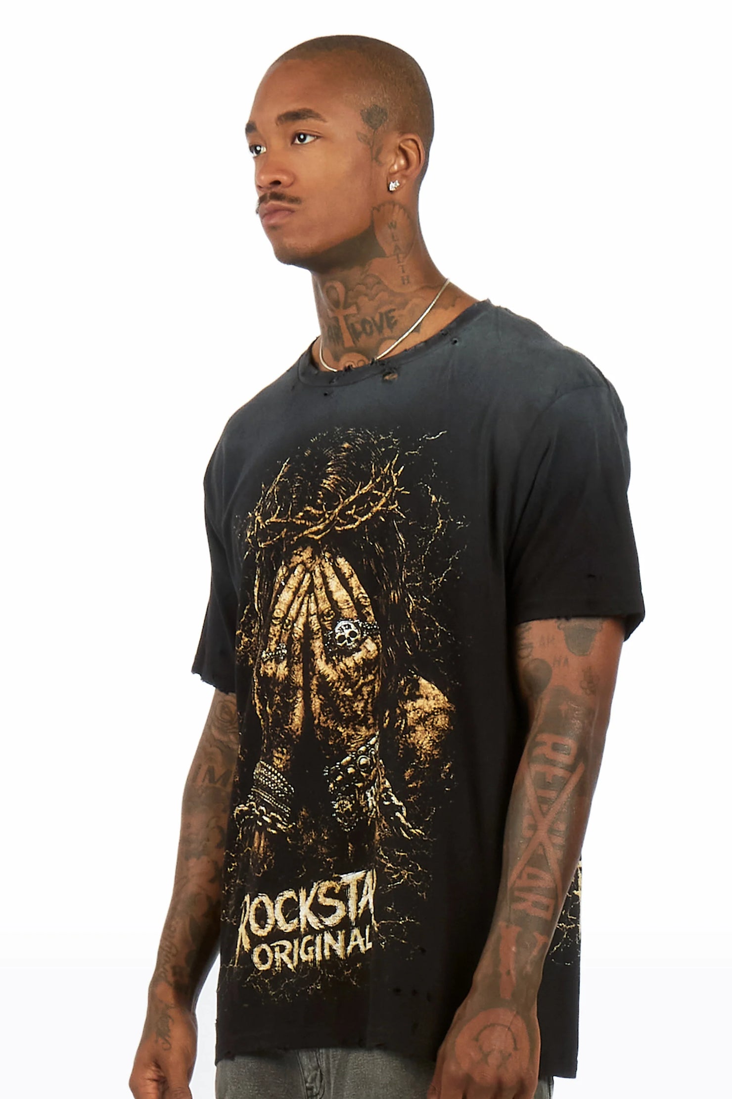 Sorrell Black Oversized Graphic T-Shirt