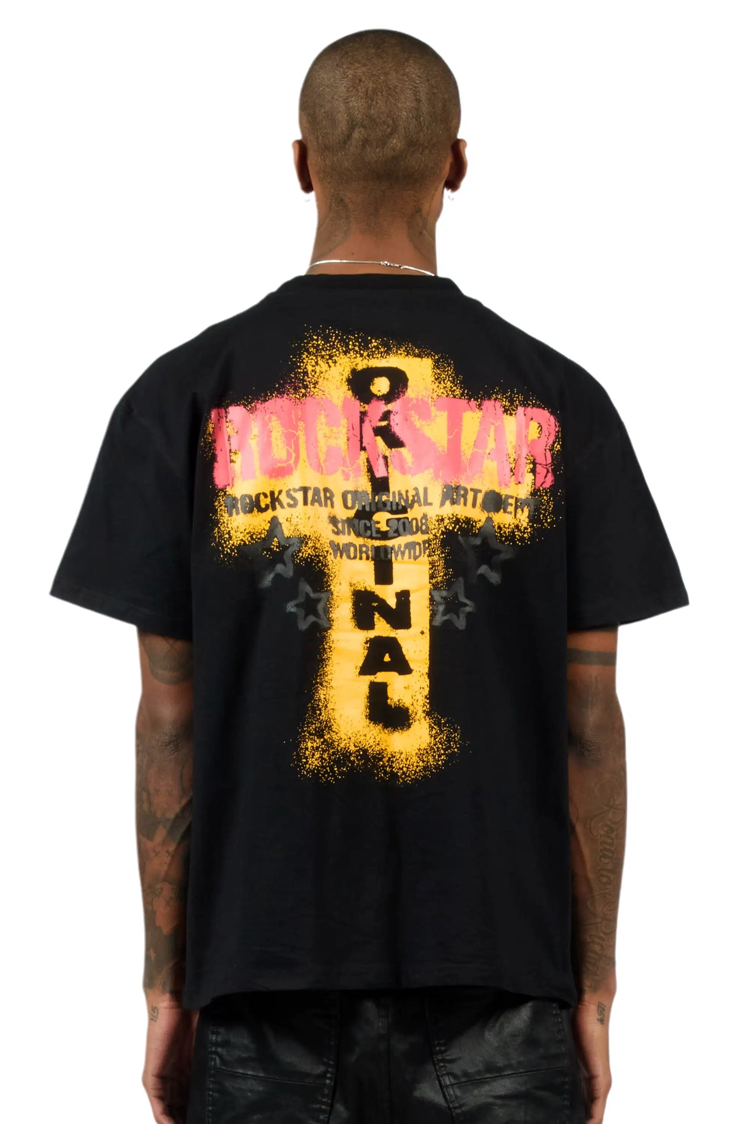 Crest Black Oversized Graphic T-Shirt