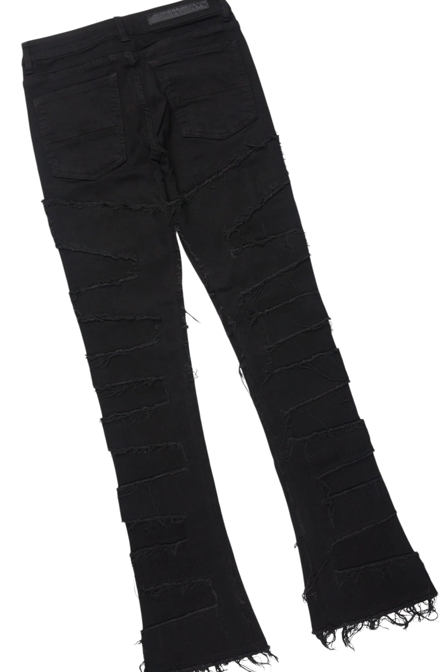 Oriel Black T-Shirt/Stacked Flare Jean Set