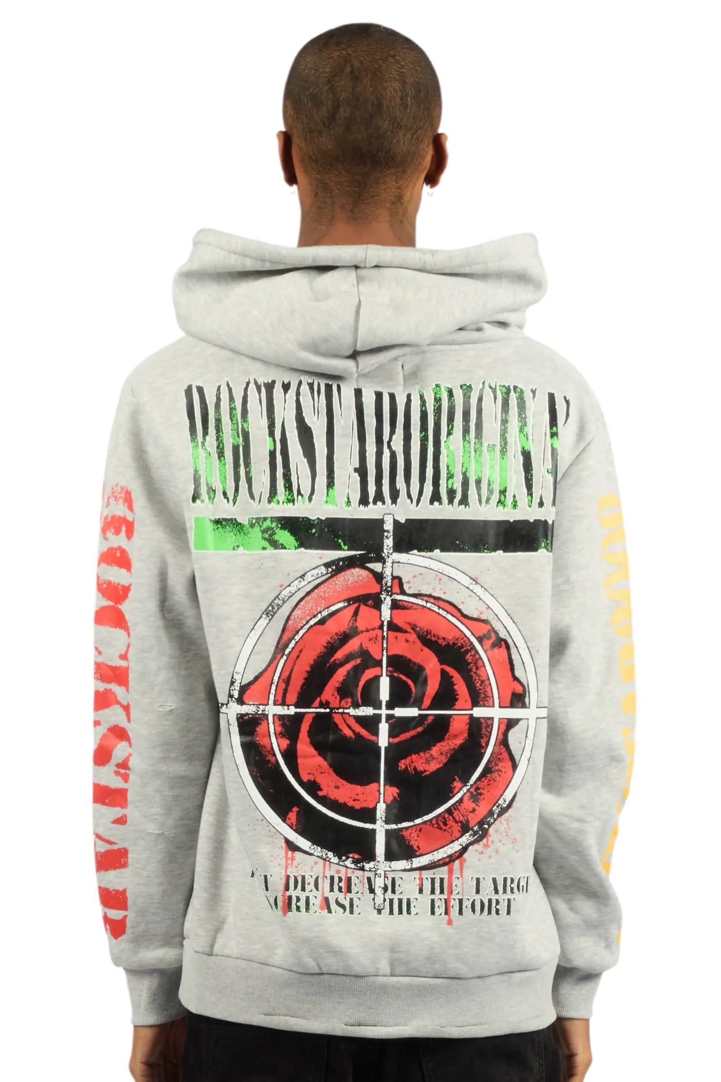 Kilshot Romance Grey Distressed Graphic Hoodie