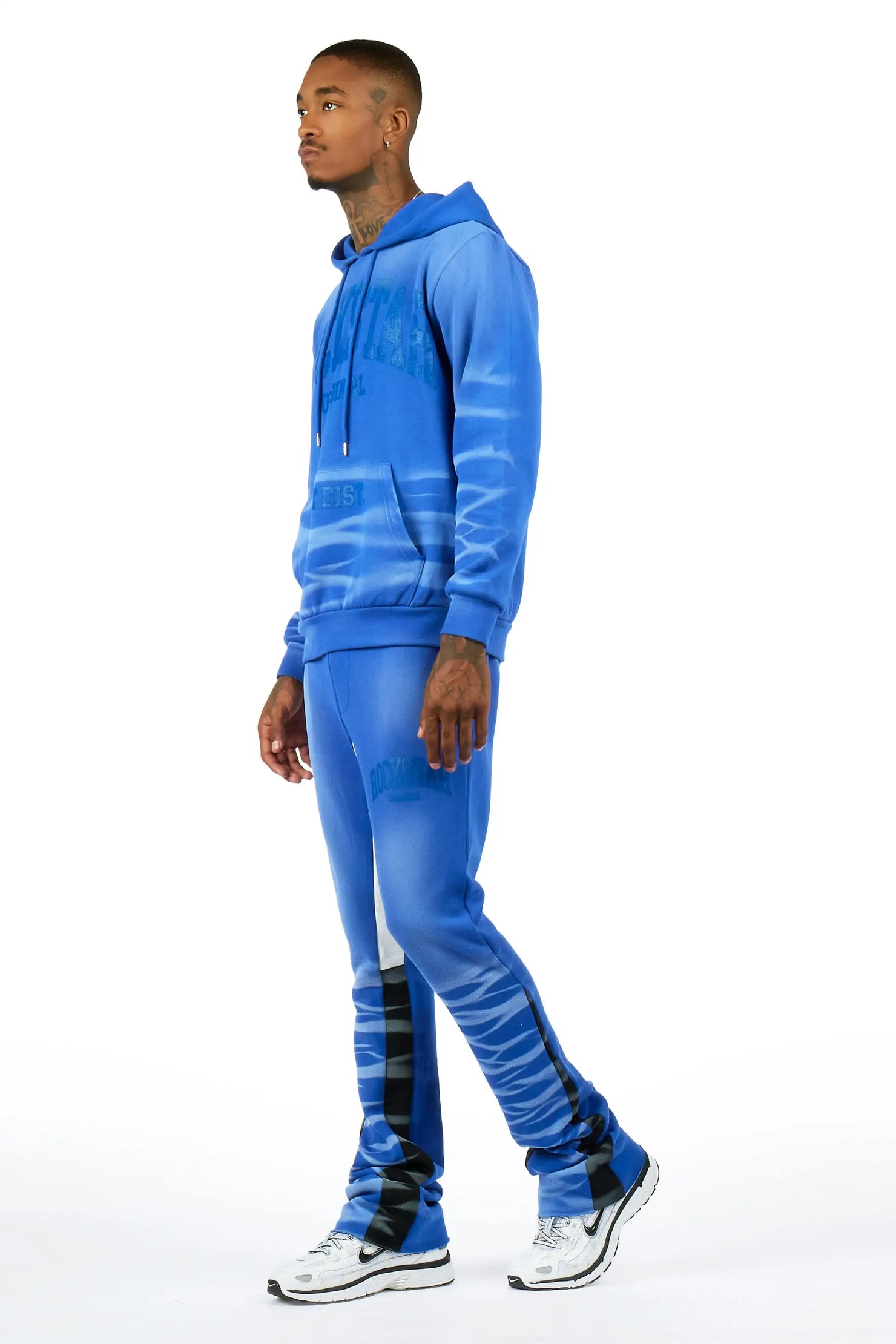 Nelly 2.0 Royal Blue Hoodie/Stacked Flare Track Set