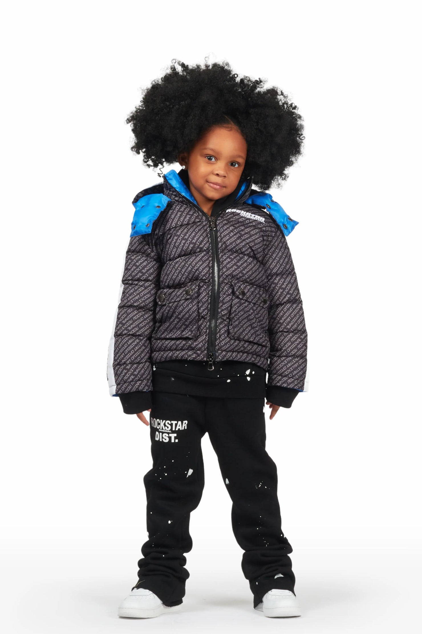 Girls Bryony Black Heavy Puffer Jacket