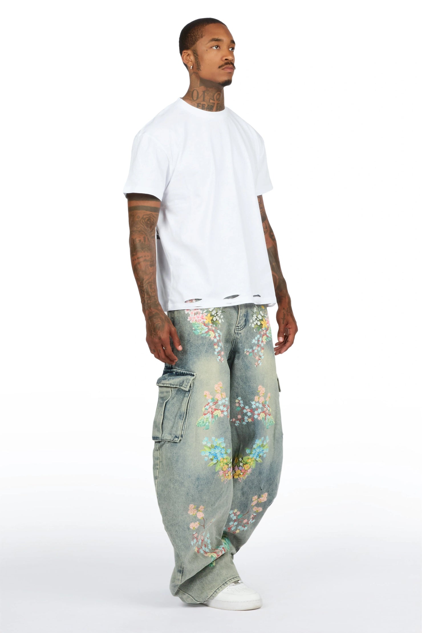 Zionte Light Blue Barrel Fit Jean