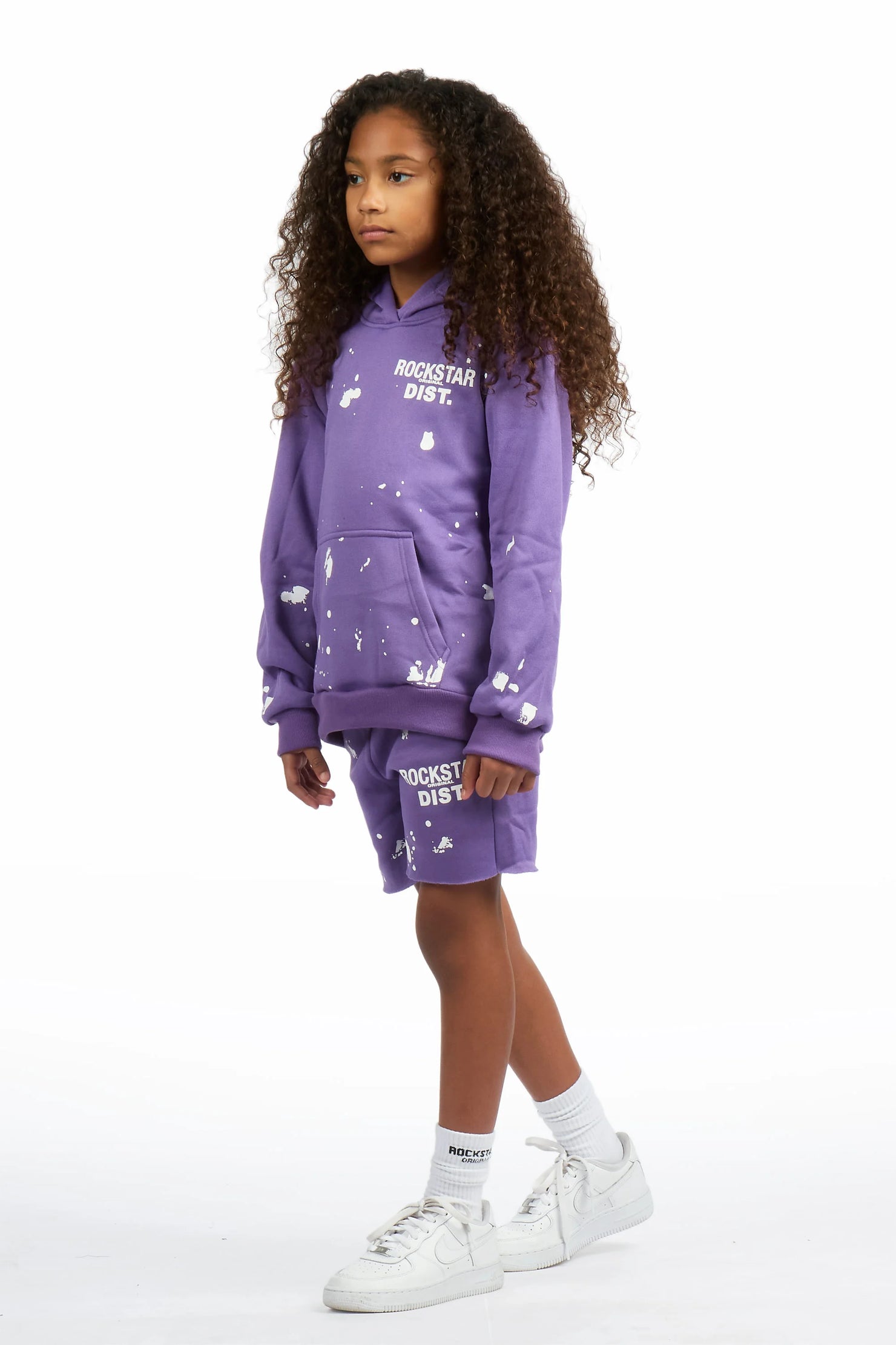 Girls Just Between Us Purple Short Set
