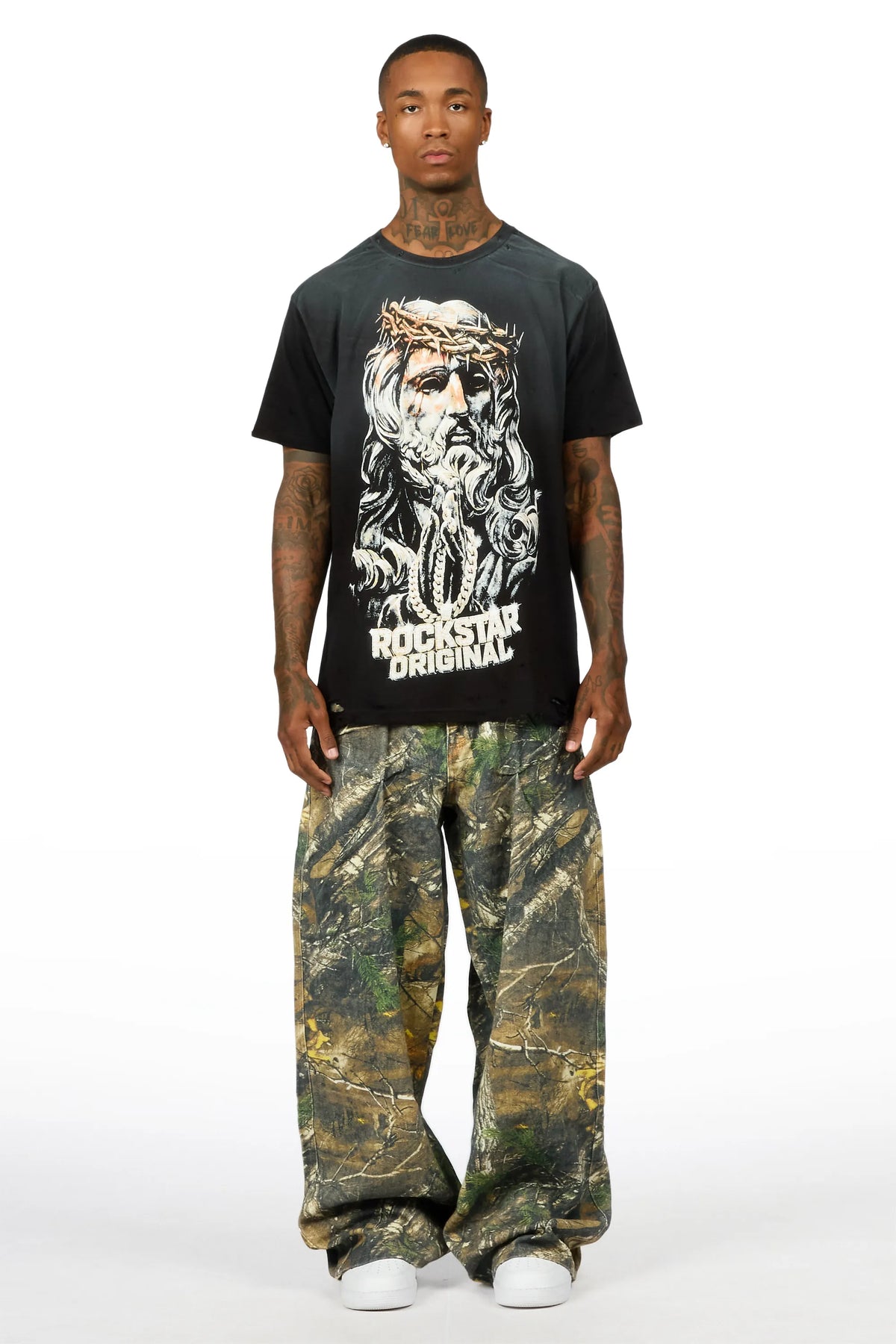Attlee Tree Camo Baggy Fit Jean