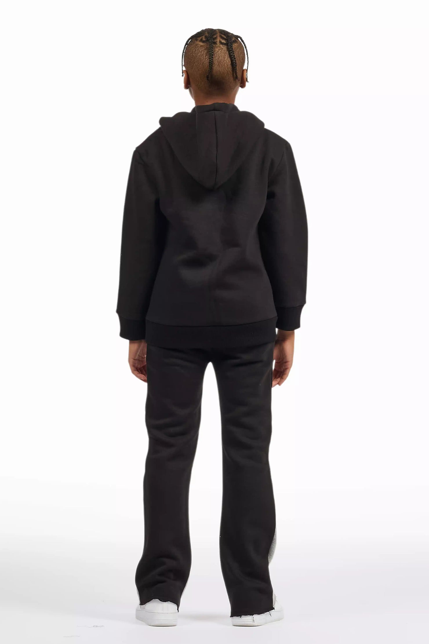 Boys Wizzurd Black/Grey Stacked Flare Track Set