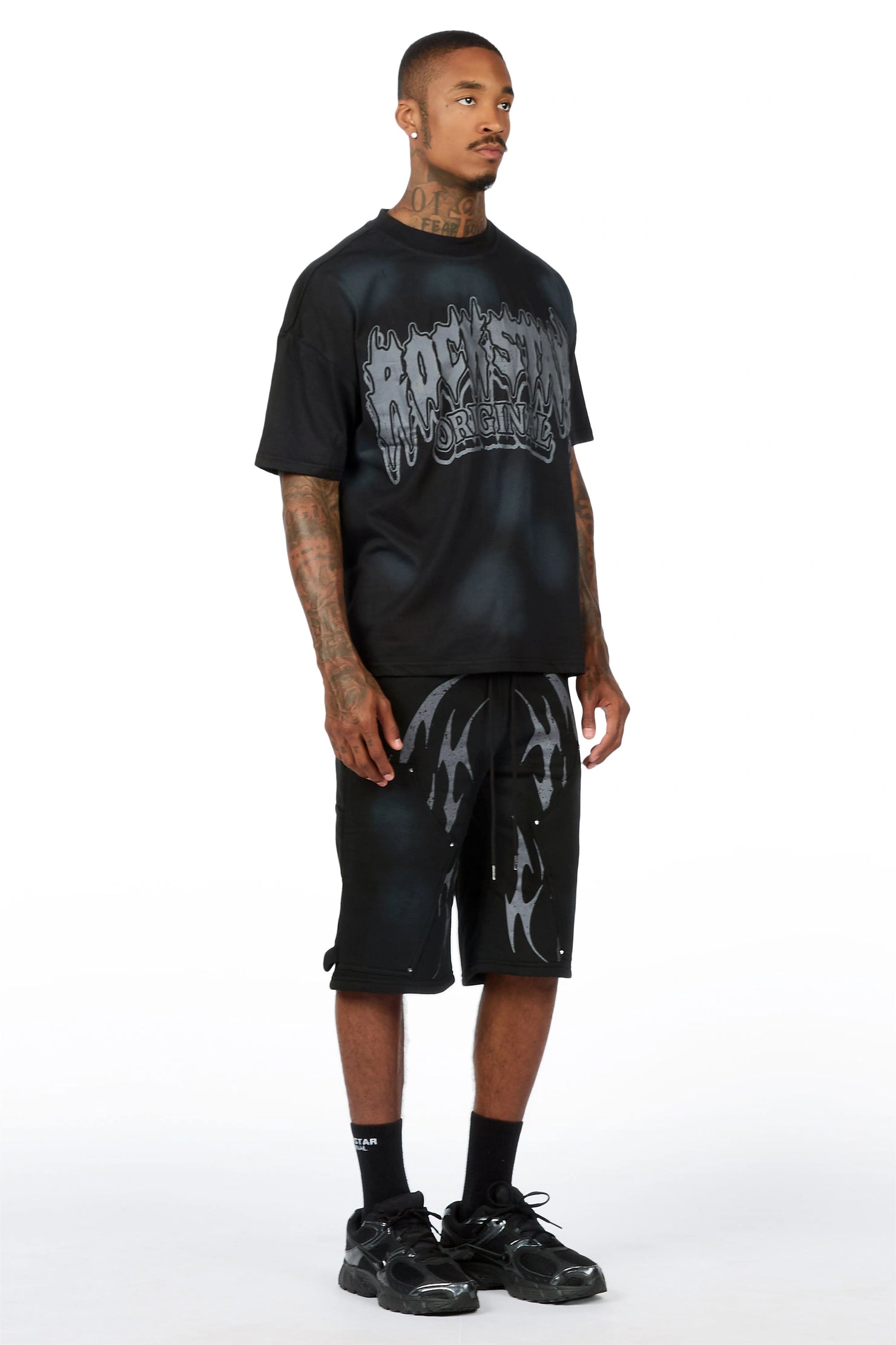 Jett Black T-Shirt/Jort Set