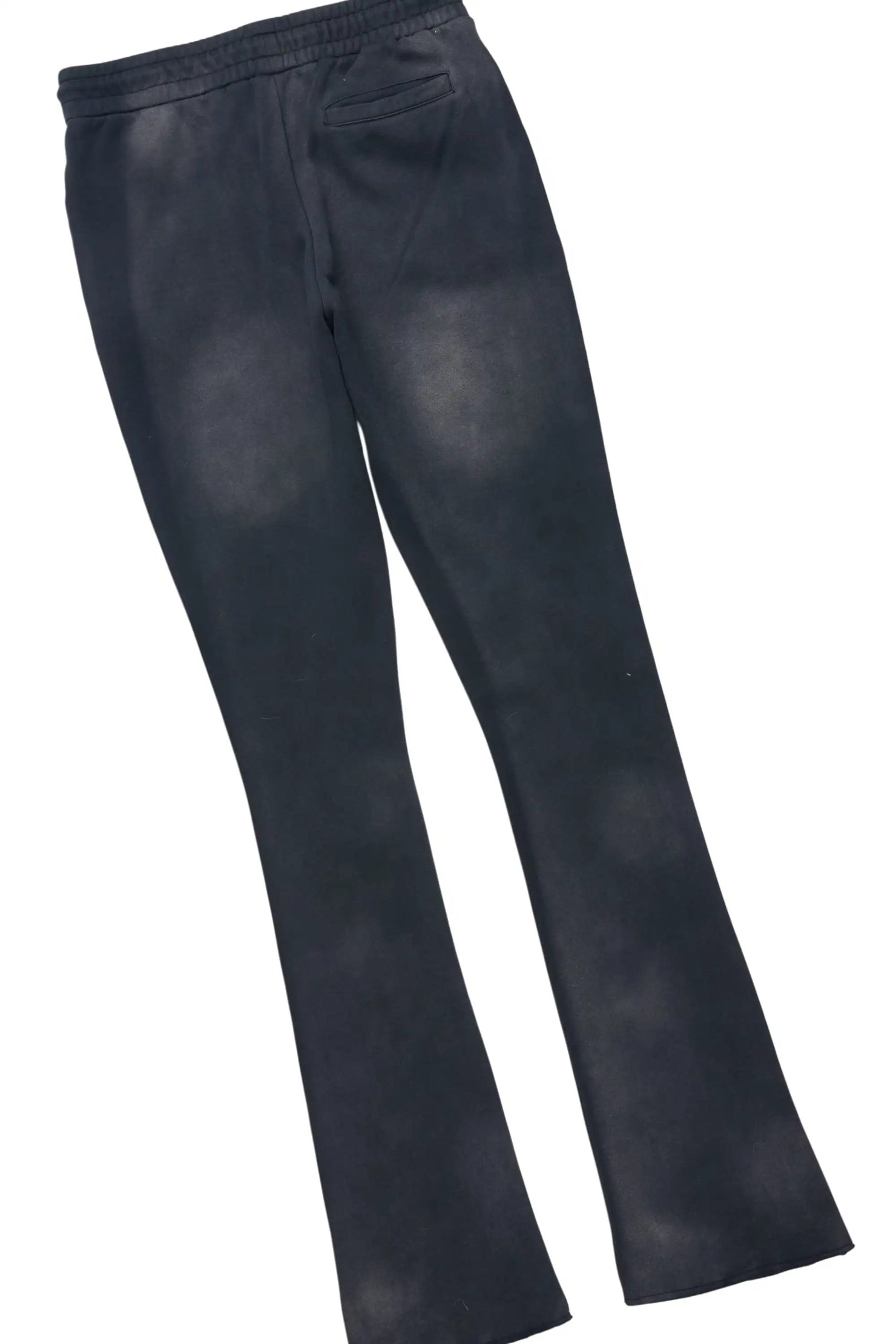 Strass Black Rhinestone Hoodie/Stacked Pant Track Set