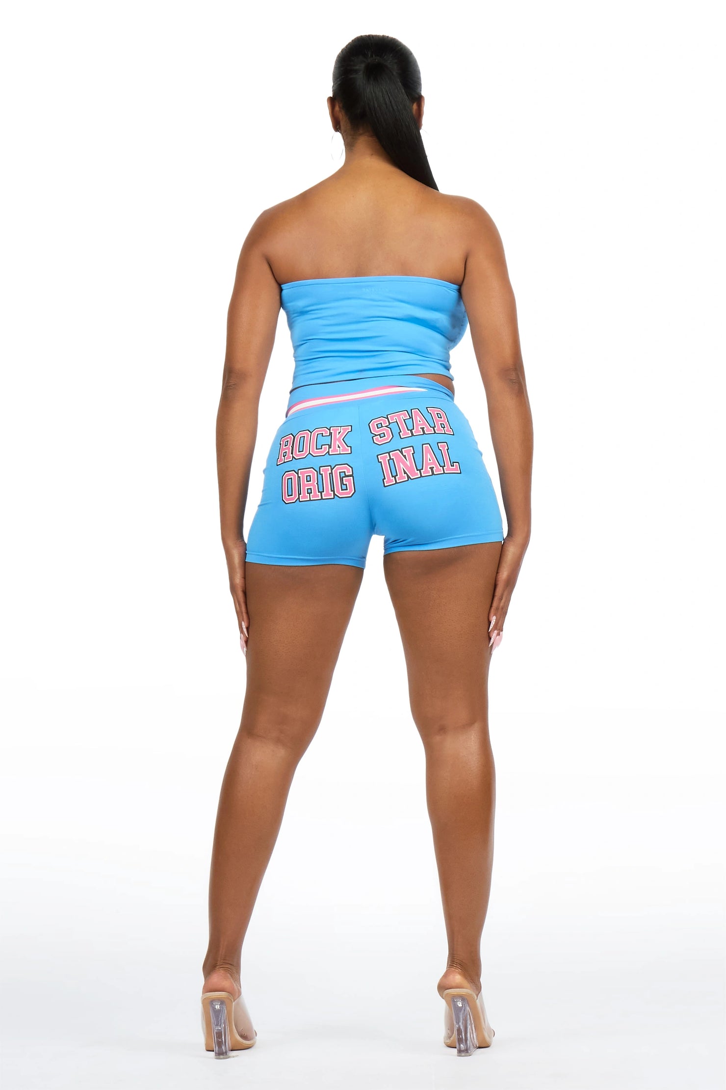 Celestina Blue Tube Short Set