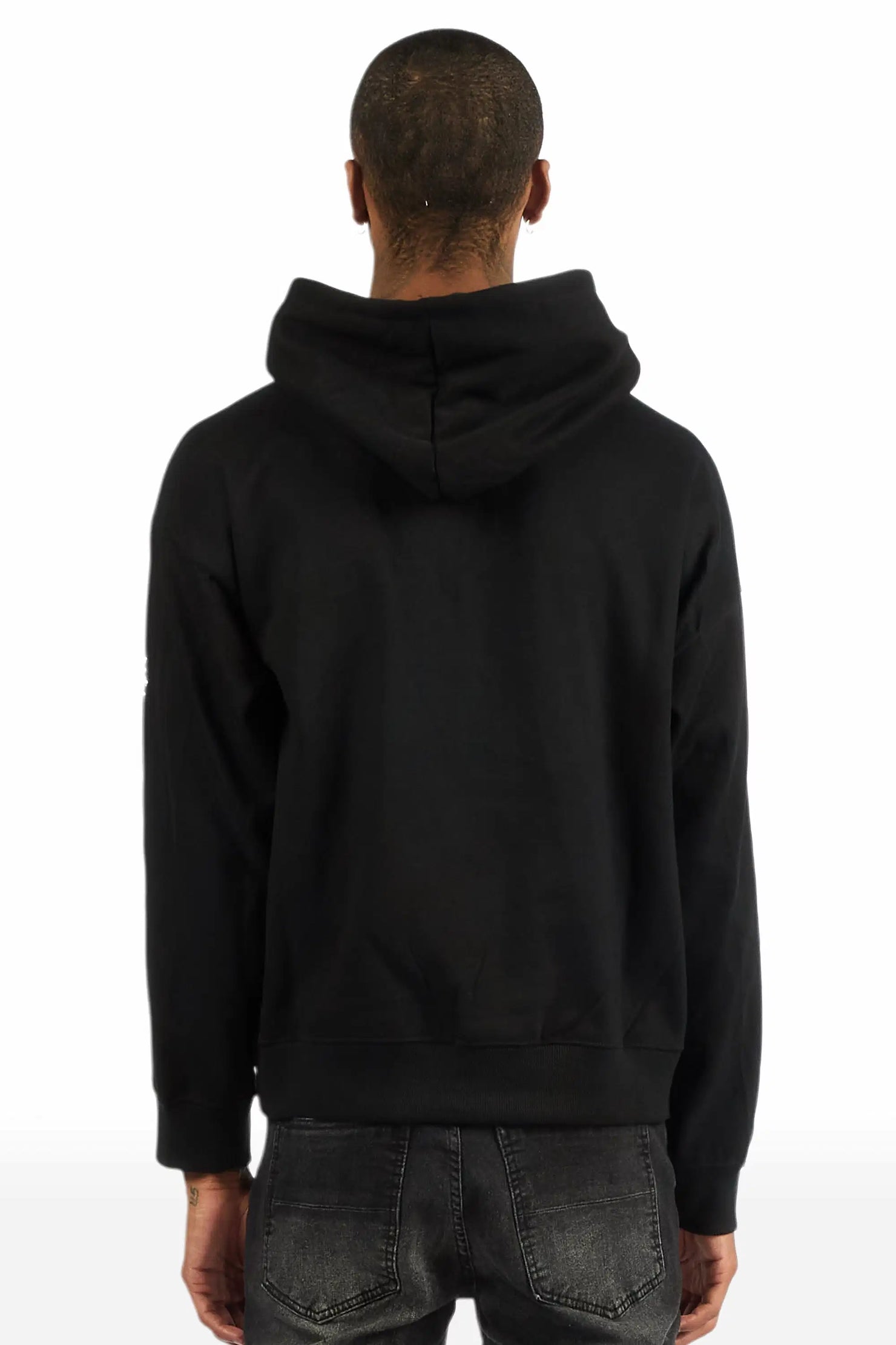 Darius Black Rhinestone Oversized Hoodie