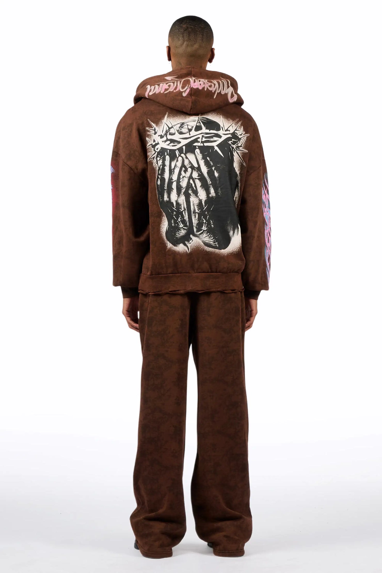 Bleka Brown Hoodie/Baggy Pant Track Set