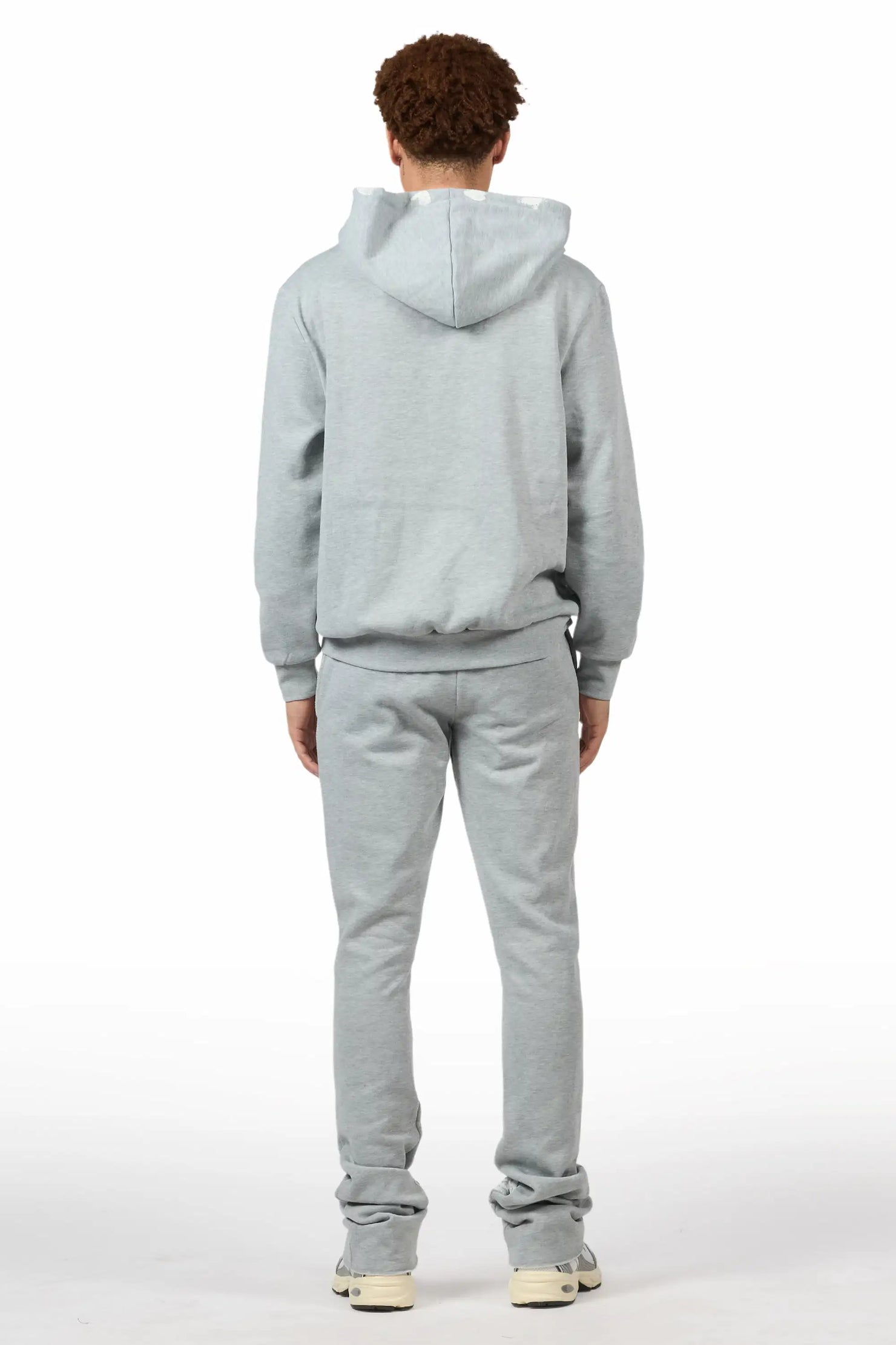 Filip Heather Grey Hoodie/Stacked Pant Track Set