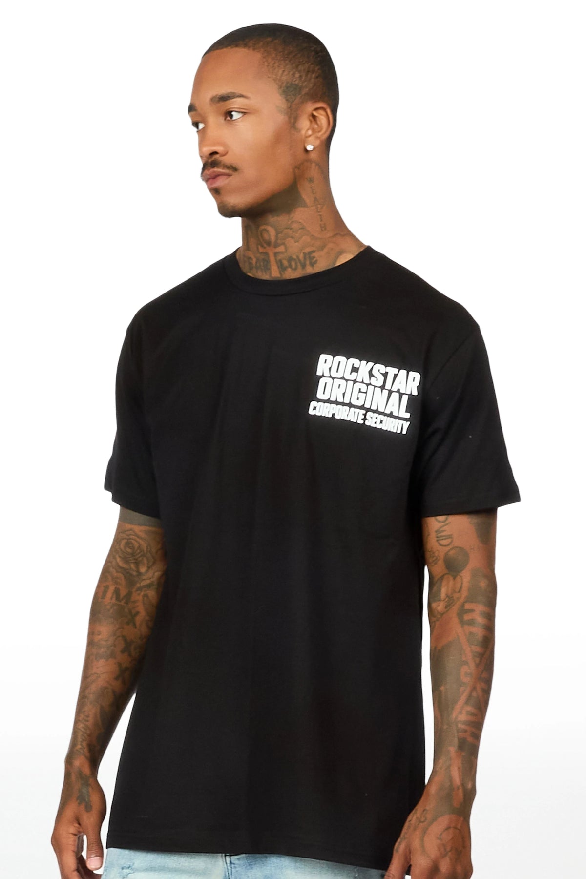 Security Black Oversized Graphic T-Shirt