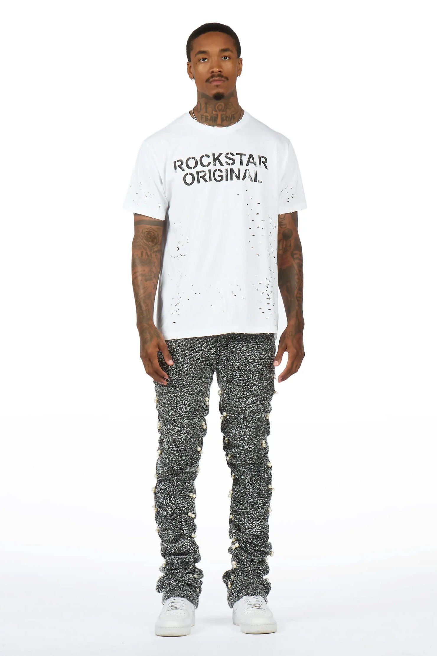 Shae Black Pearl Stacked Fit Jean