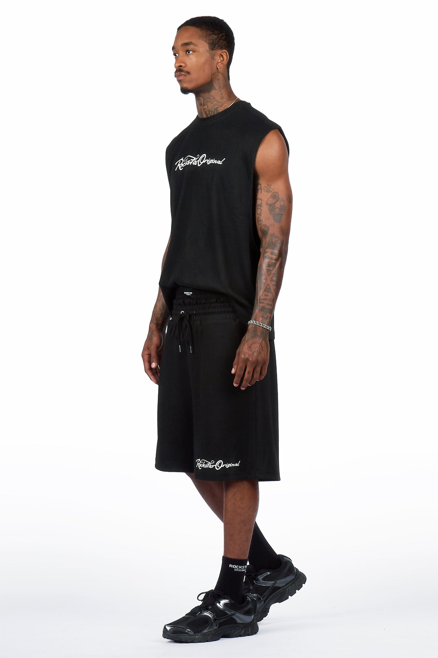 Levinson Black Muscle Tee/Short Set