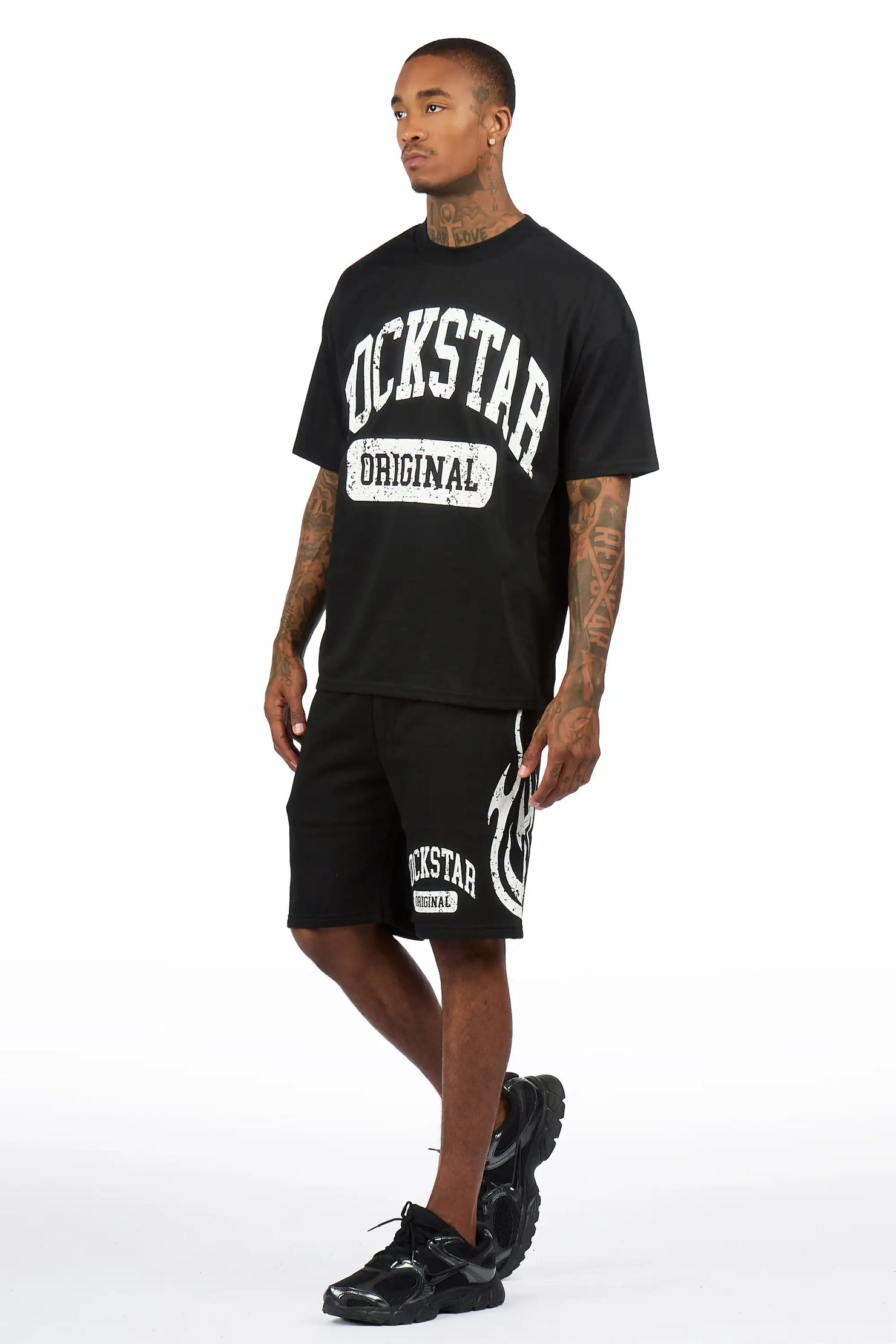 Members Black T-Shirt/Short Set