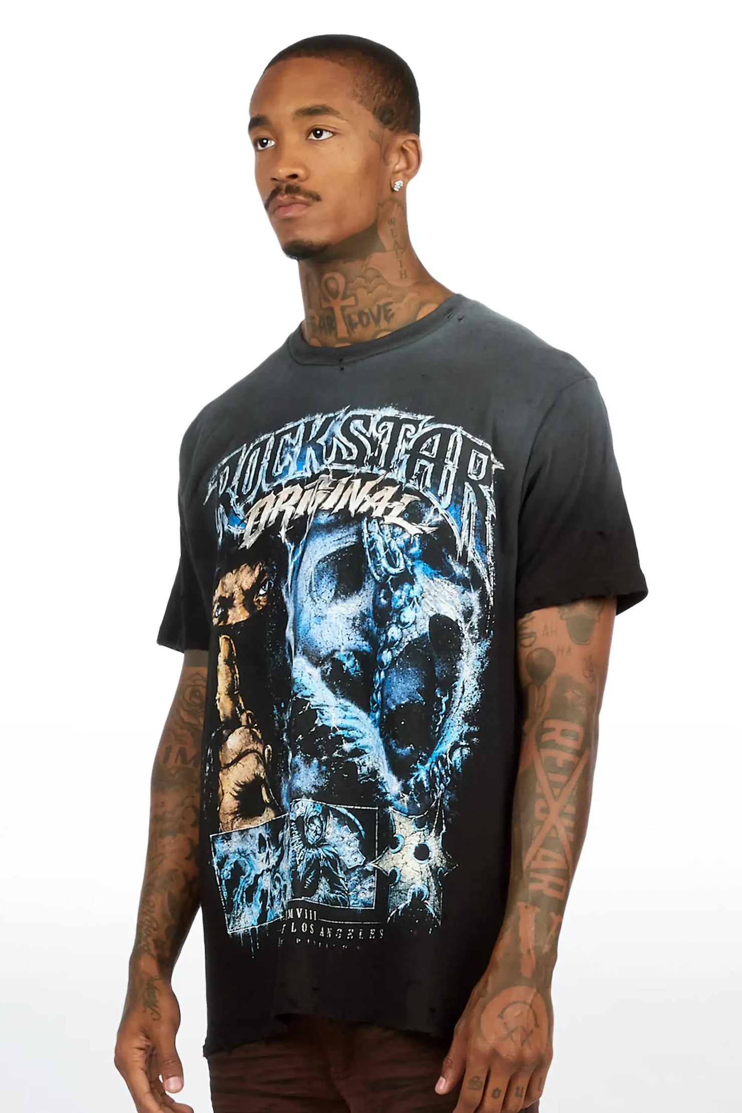 Kordell Black Oversized Graphic T-Shirt
