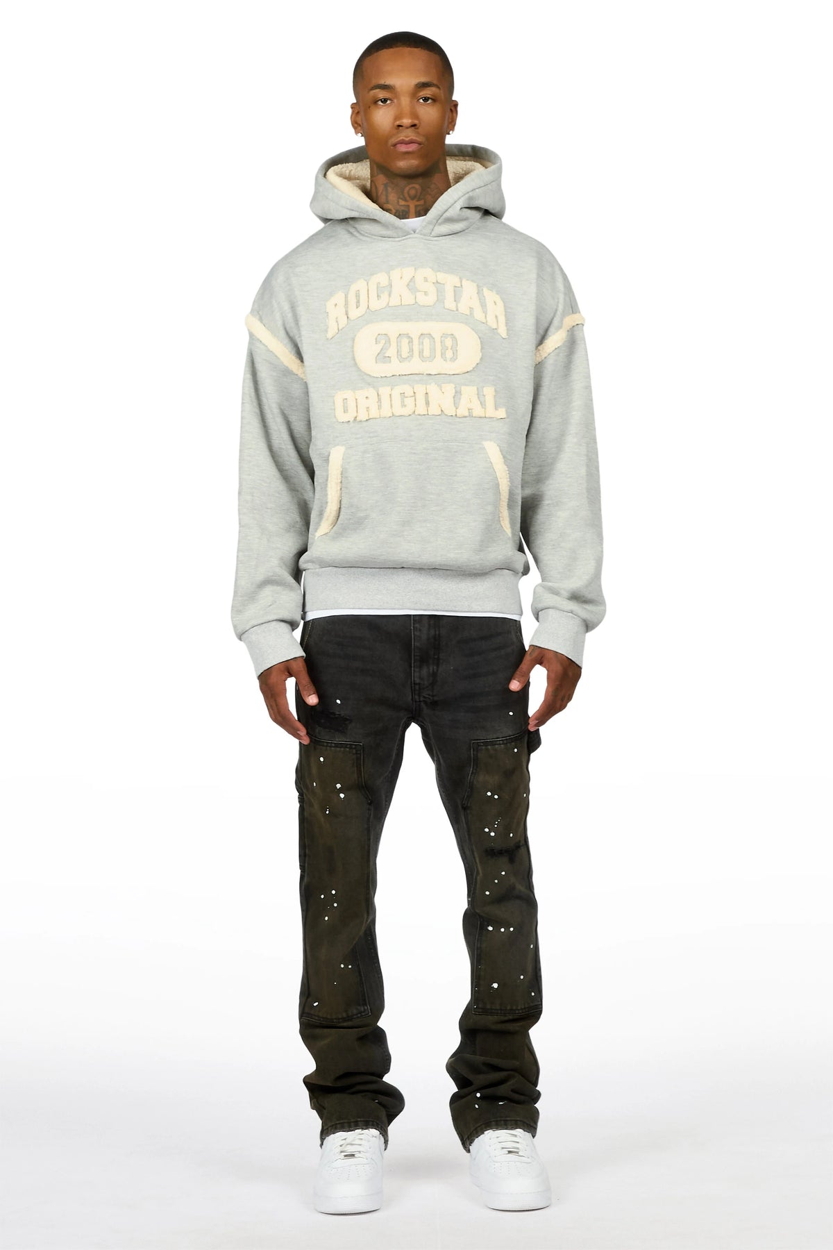 Wren Dark Grey Stacked Fit Jean