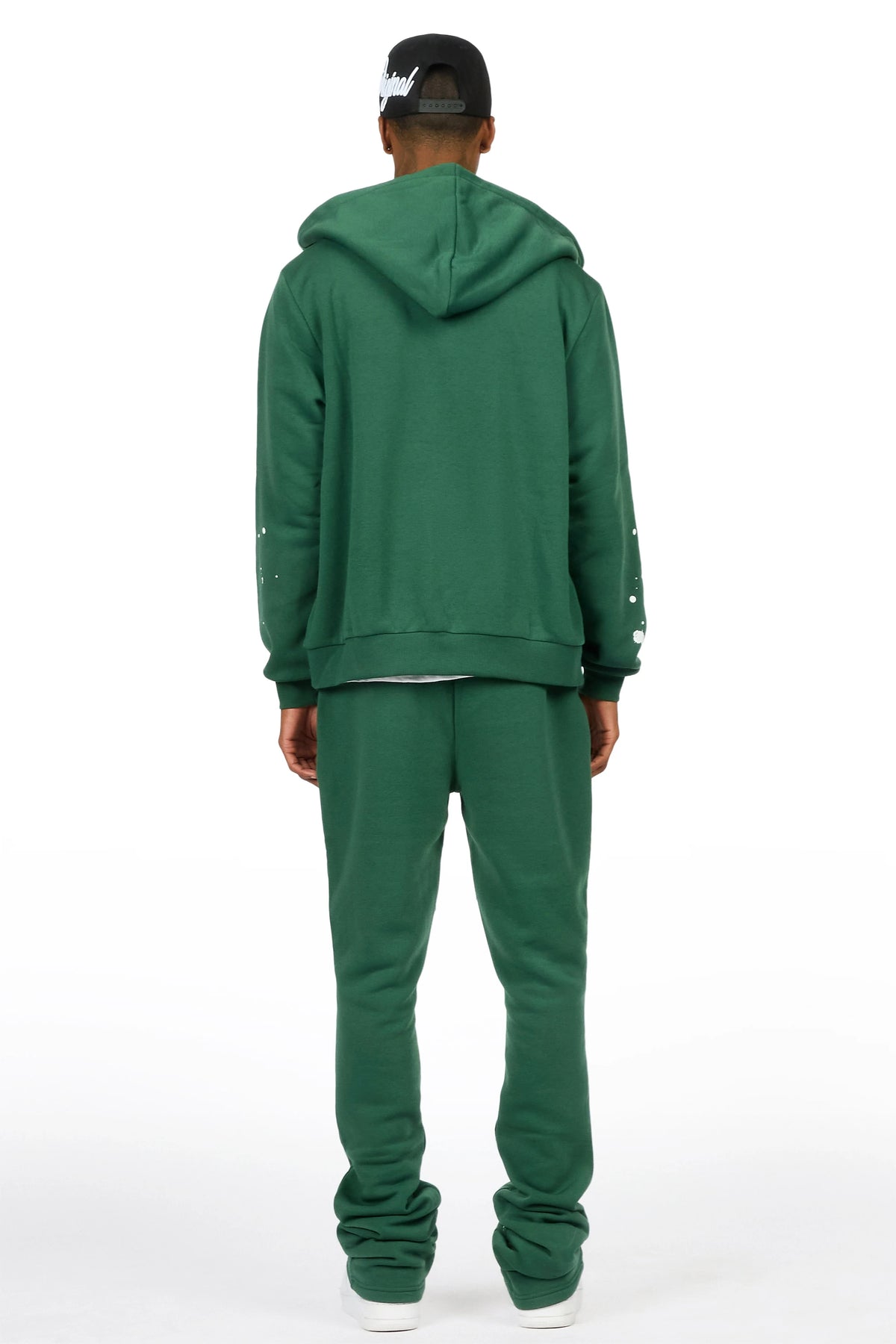 Zip Up Green Raffer Hoodie/Stacked Track Set