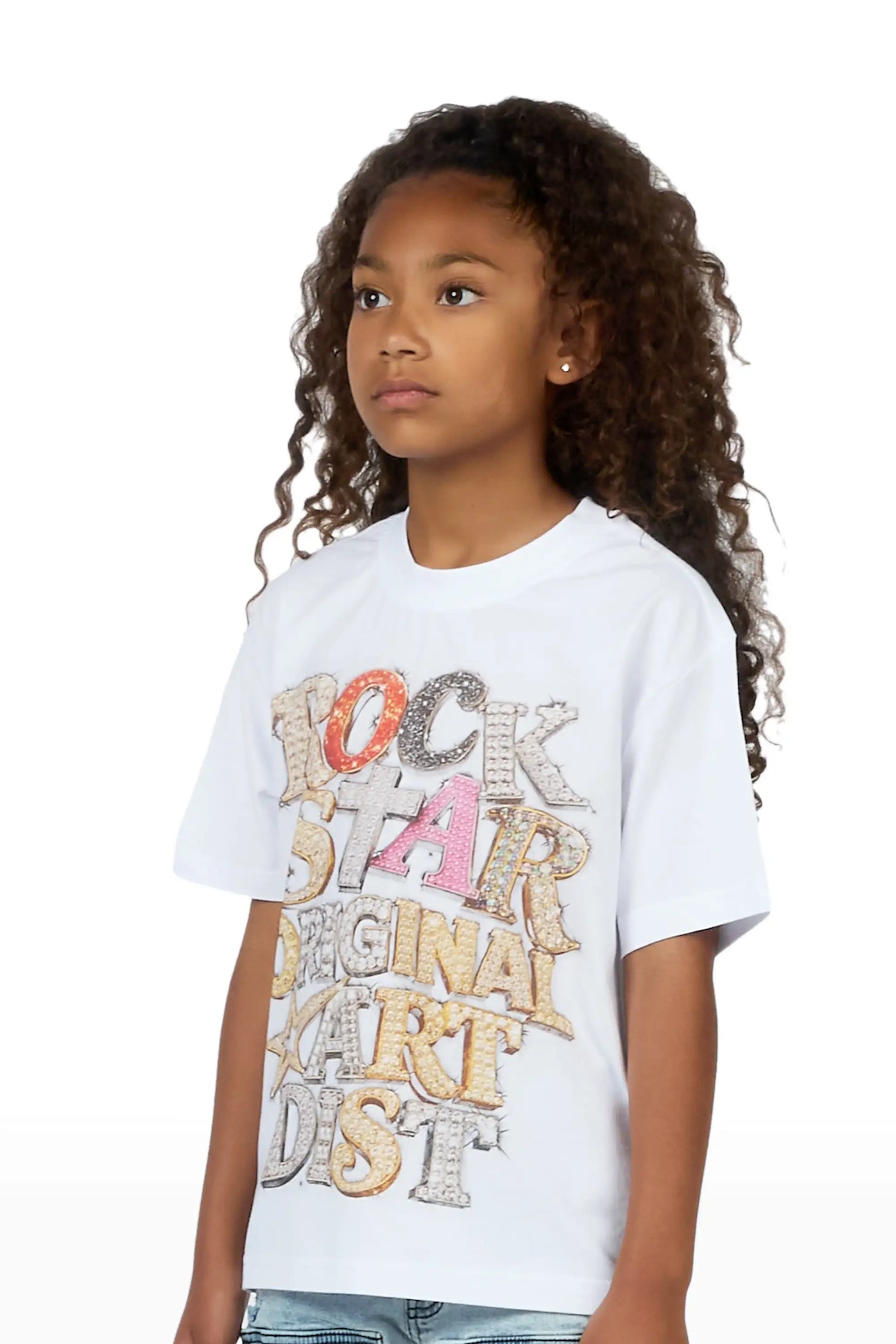 Girls Havak White Graphic T-Shirt