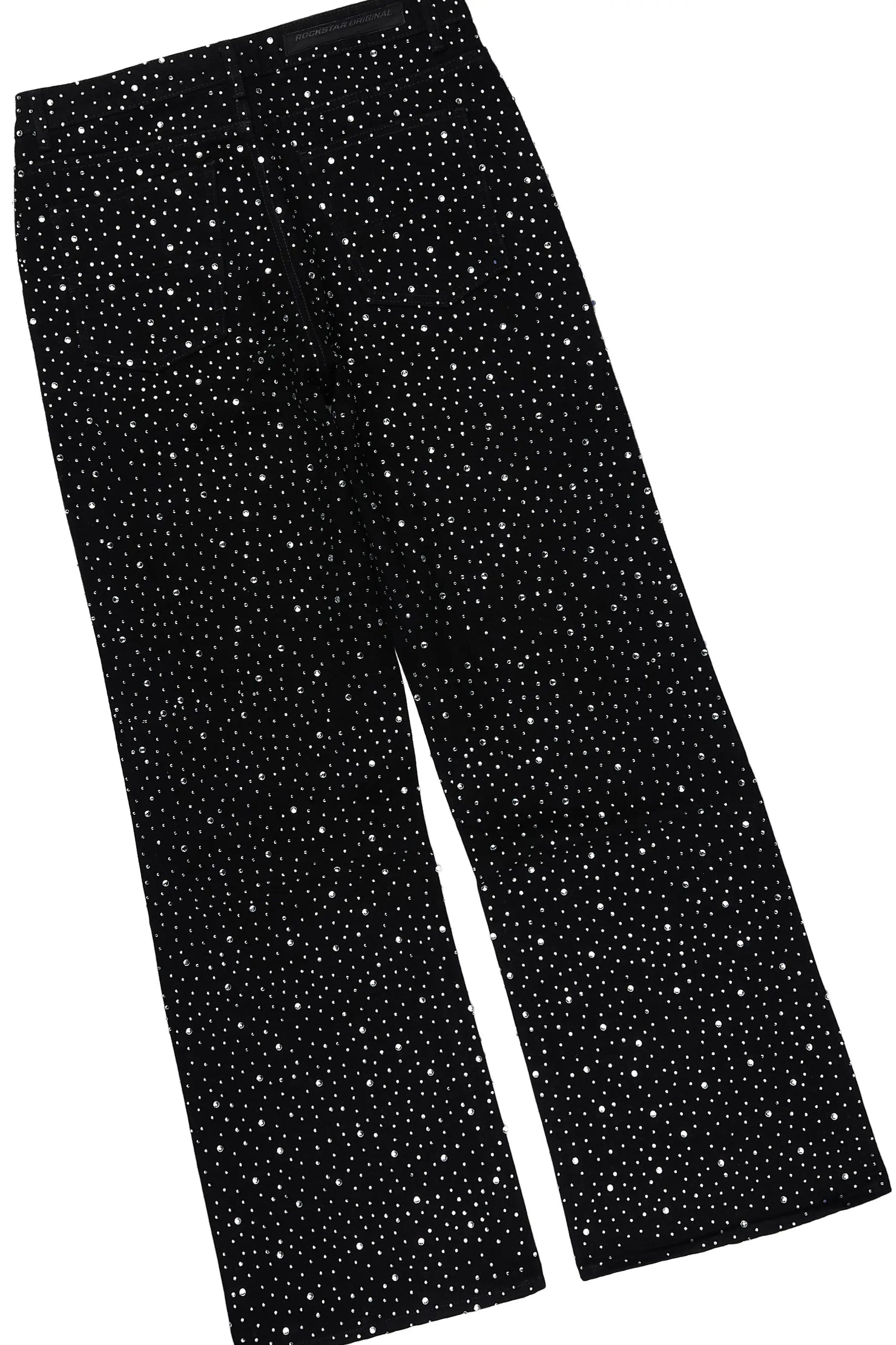 Discolite Black Rhinestone Denim Jacket/Baggy Jean Set