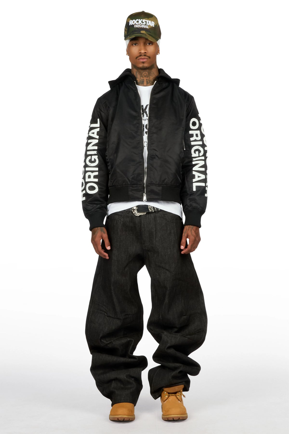 Fame Raw Black Barrel Fit Jean