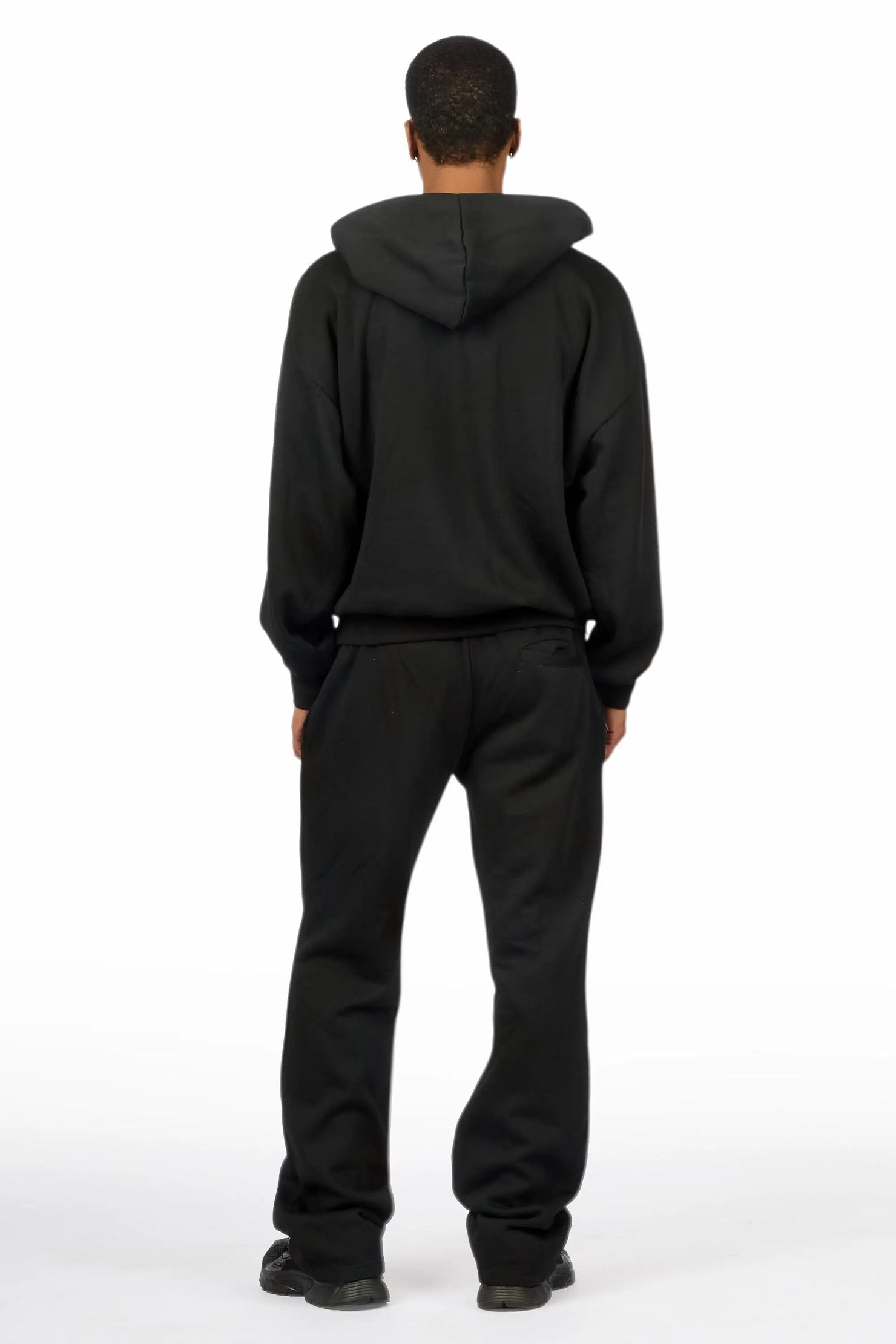Stori Black/White Hoodie Relaxed Track Set