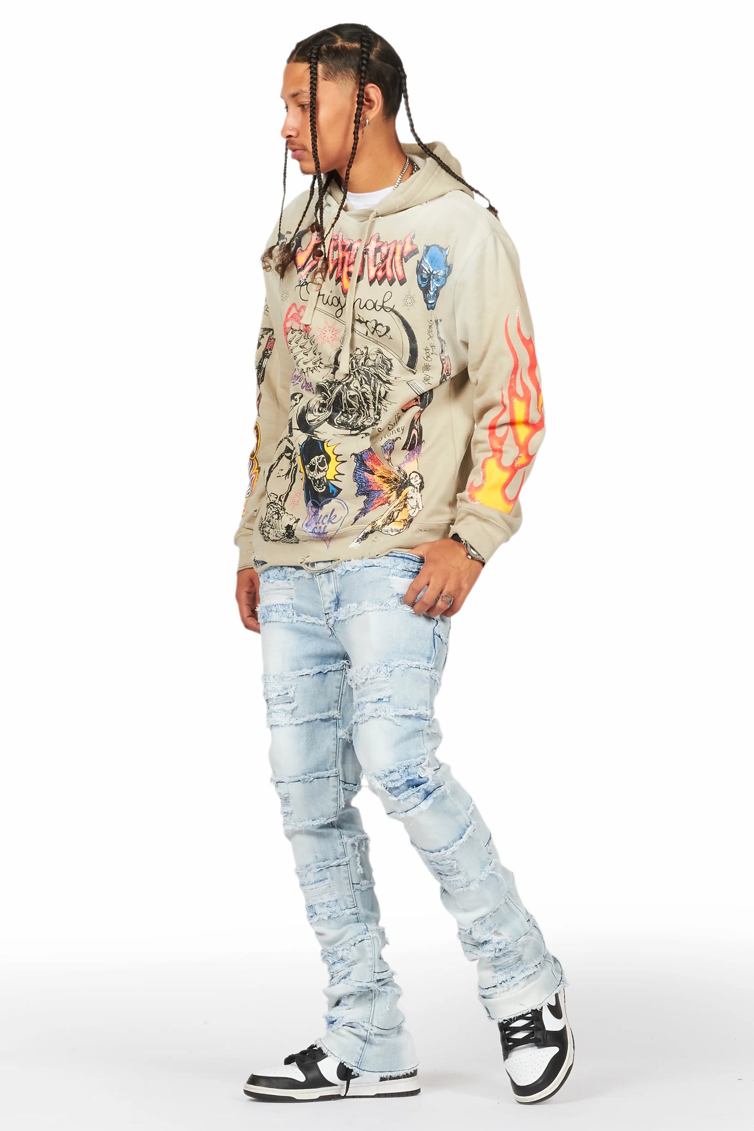 Sten Blue Stacked Flare Jean