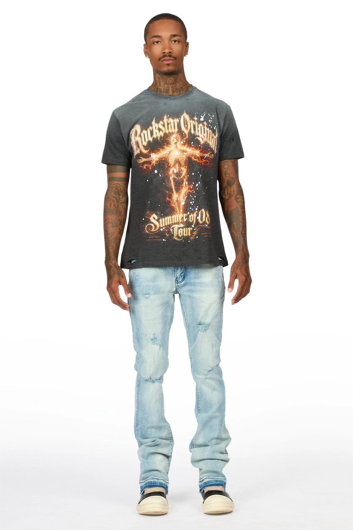 Jayroe Medium Blue Stacked Jean