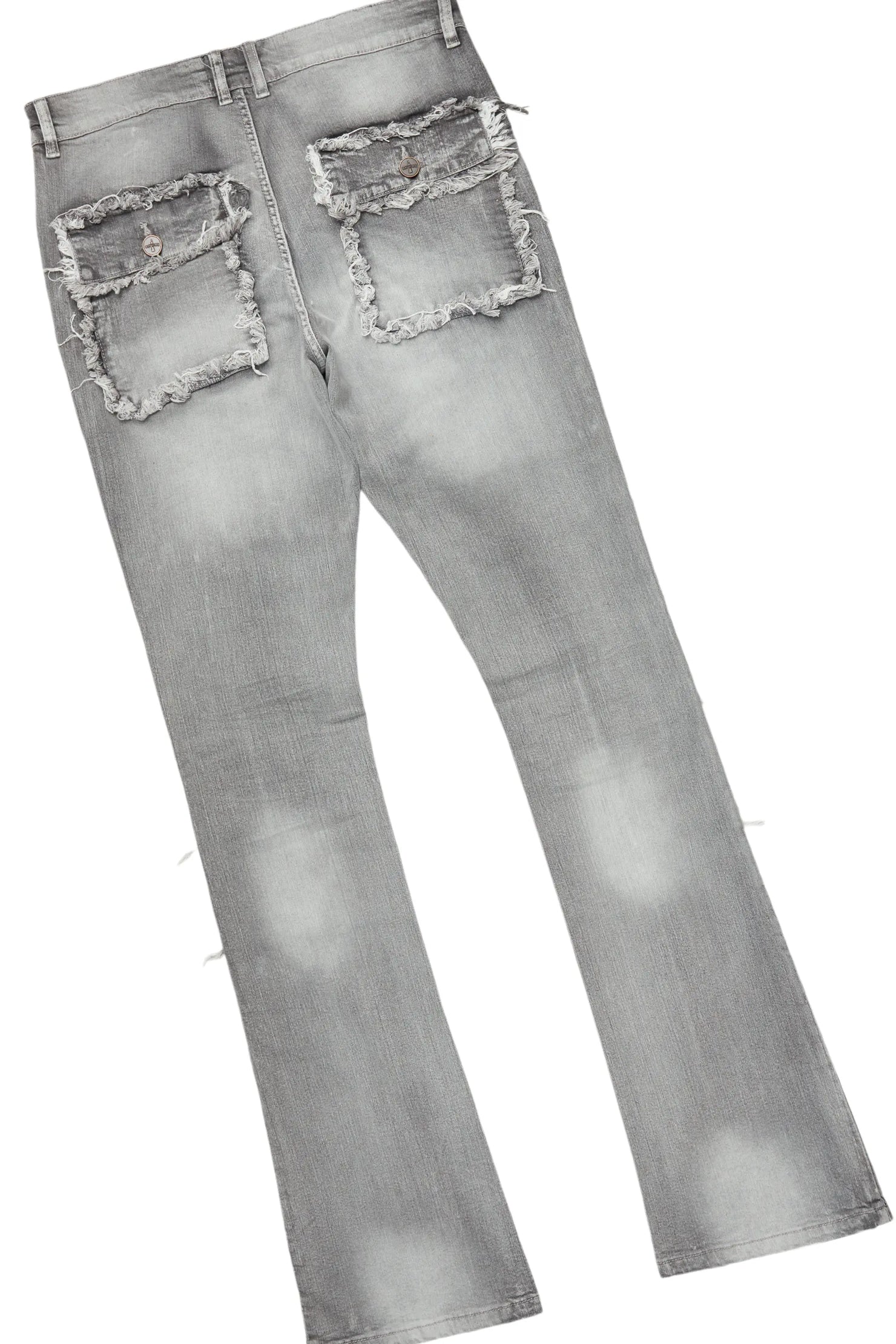 Anesso Grey Oversize T-Shirt/Stacked Flare Cargo Jean Bundle