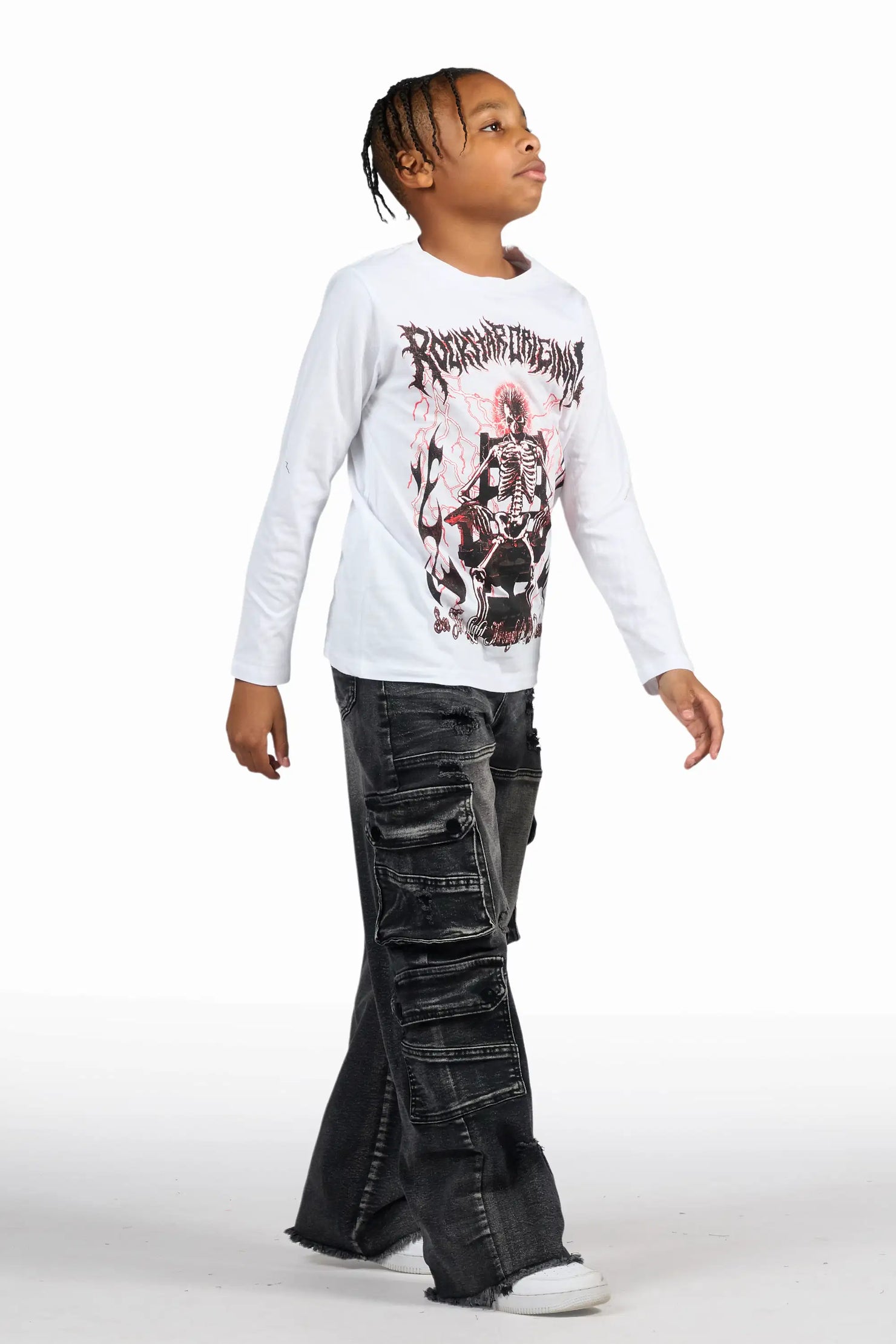 Boys Keylor Dark Grey Baggy Fit Jean