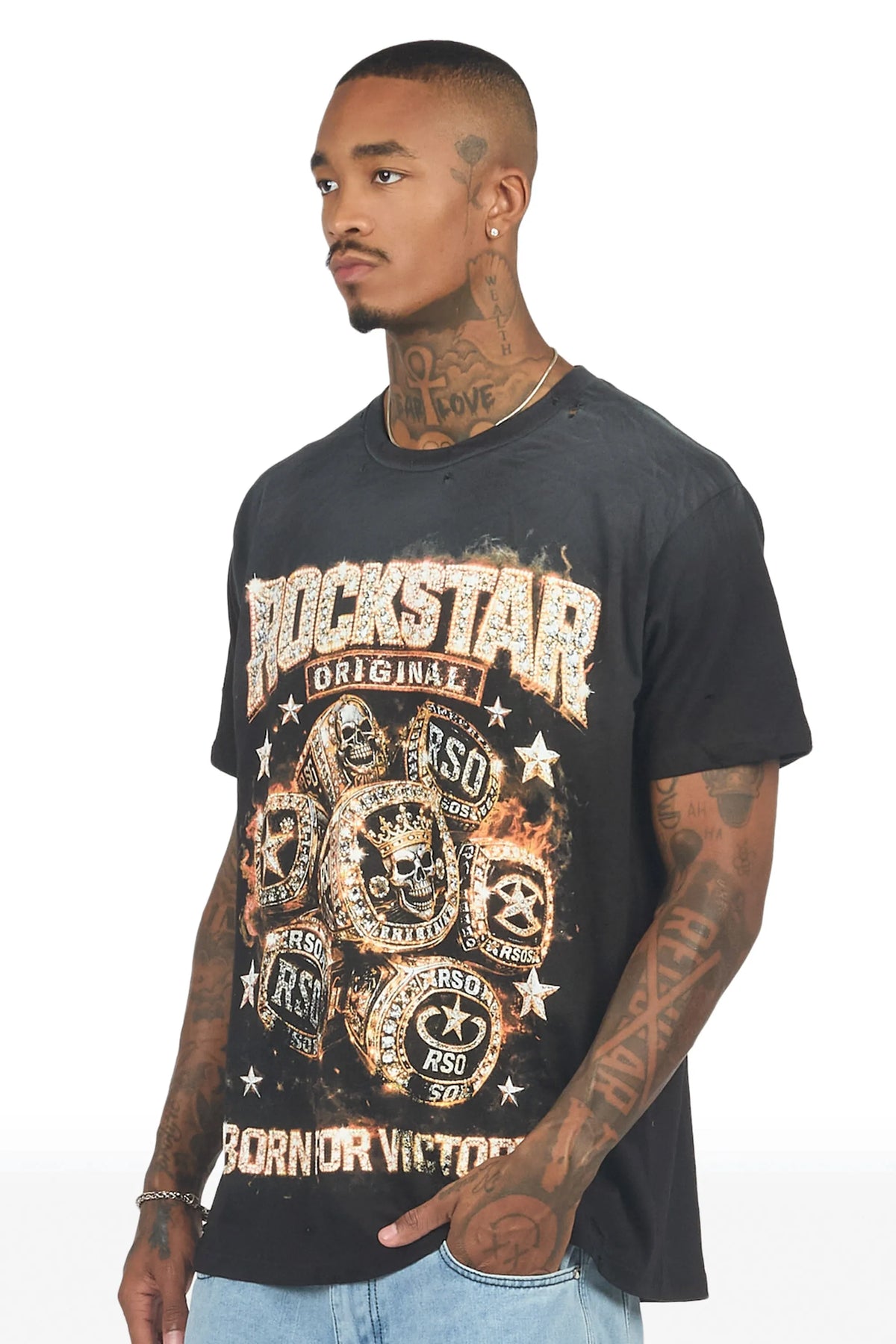 Frazier Black Oversized Graphic T-Shirt