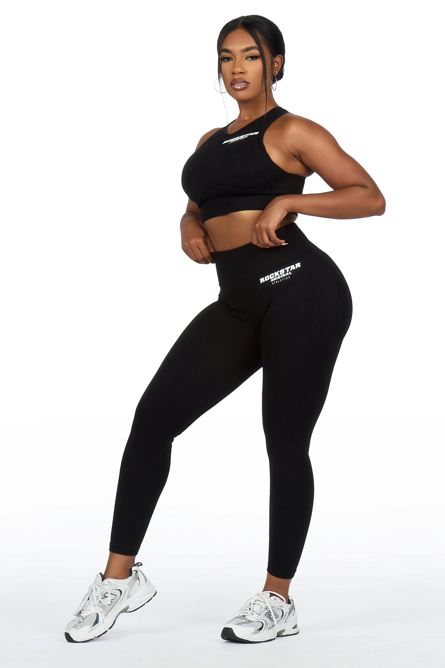 Brevyn Black Tank Active Legging Set