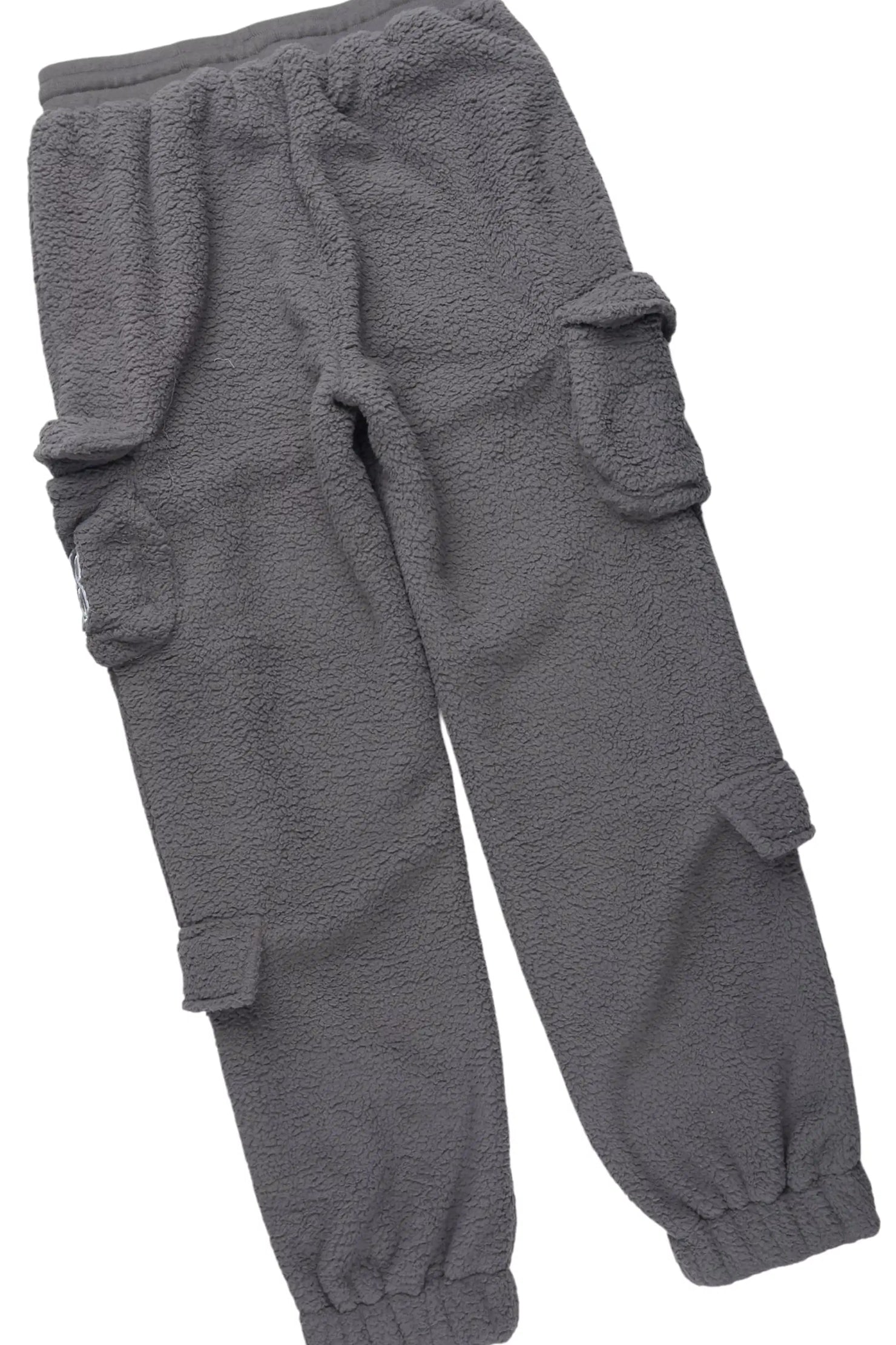 Renea Grey Sherpa Cargo Baggy Fit Track Set