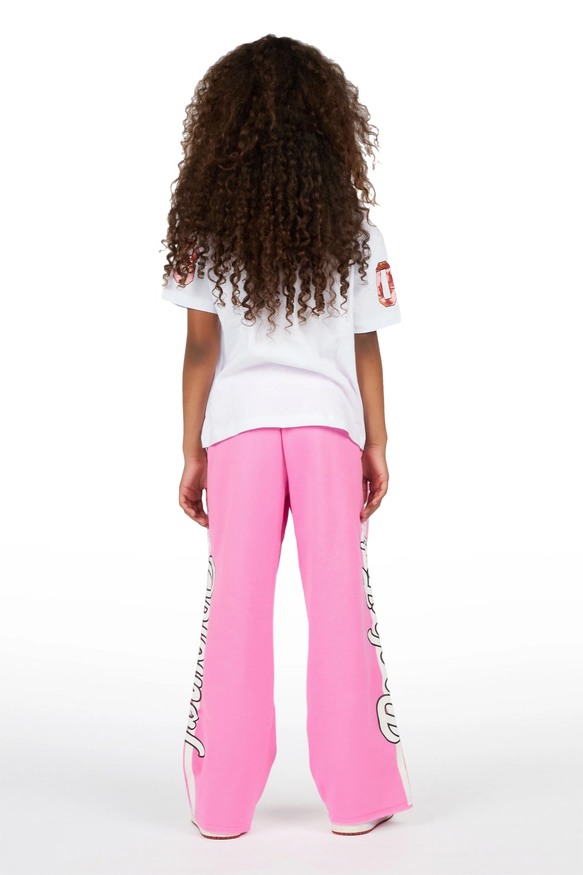 Girls Trinity Pink Baggy Track Pant