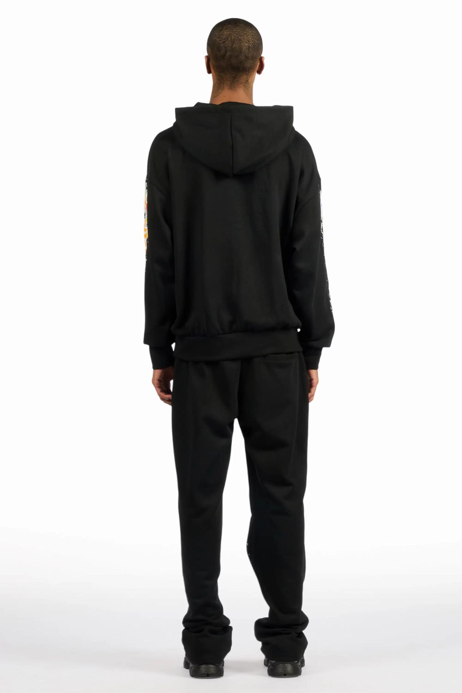 Zyver Black Hoodie/Baggy Pant Track Set