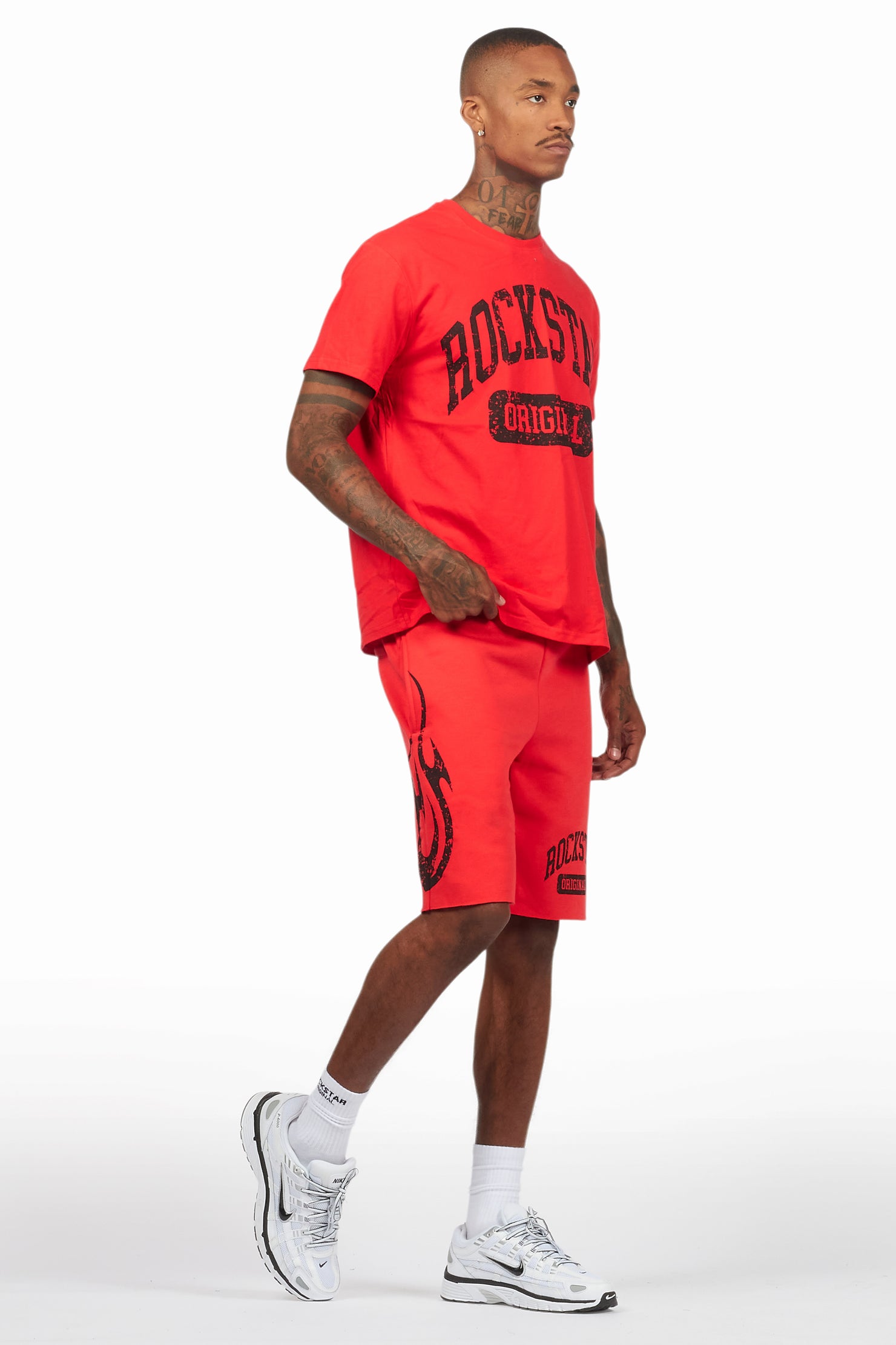 Members Red/Black T-Shirt/Short Set