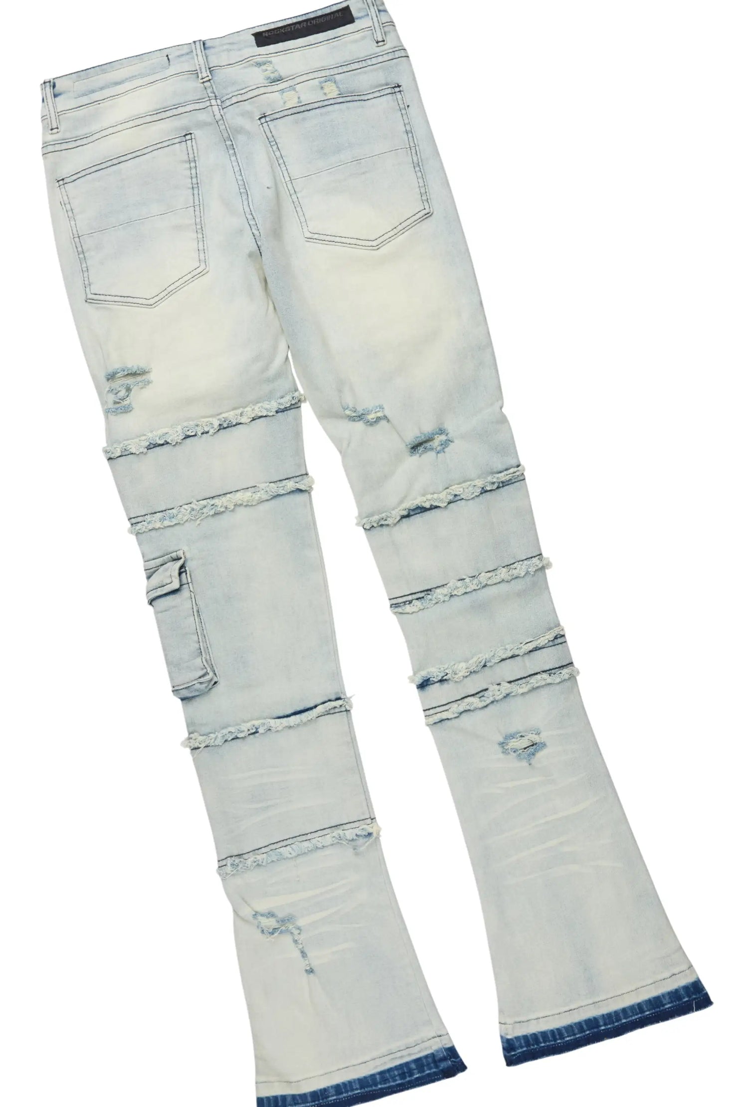 Raffer Grey/Blue Windbreaker/Stacked Cargo Flare Jean