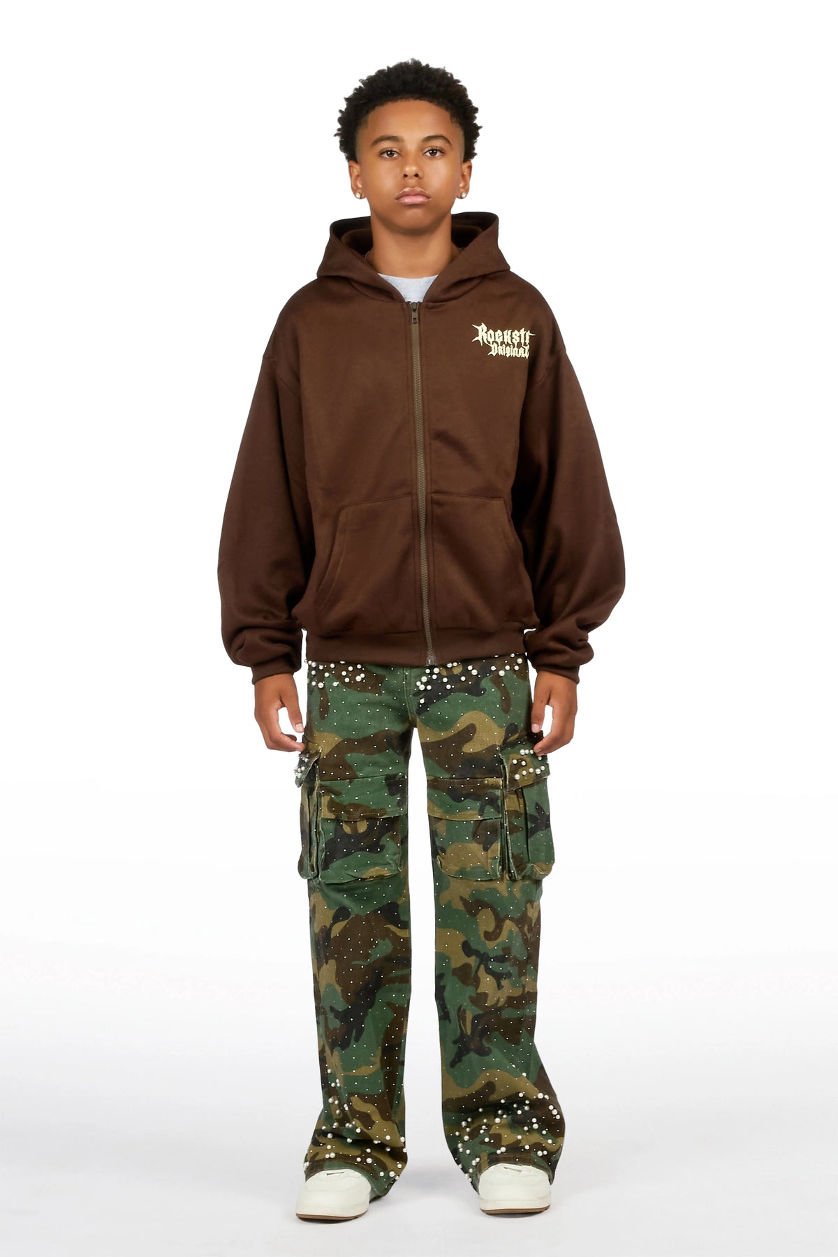 Boys Bryx Camo Pearl Baggy Fit Jean