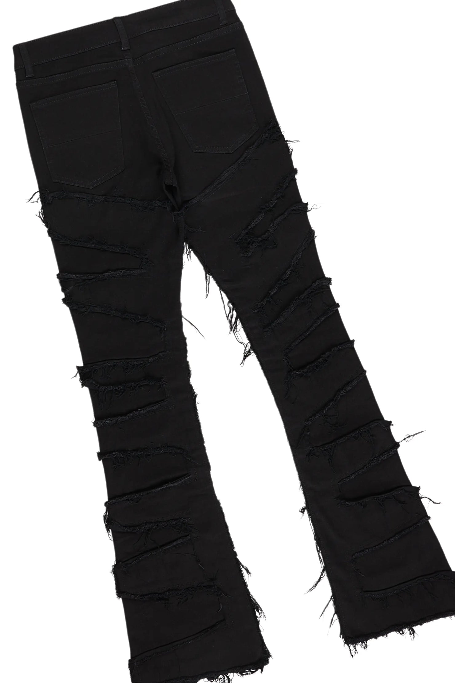 Ika Black Knit Hoodies & Shake Stacked Flare Jean Bundle