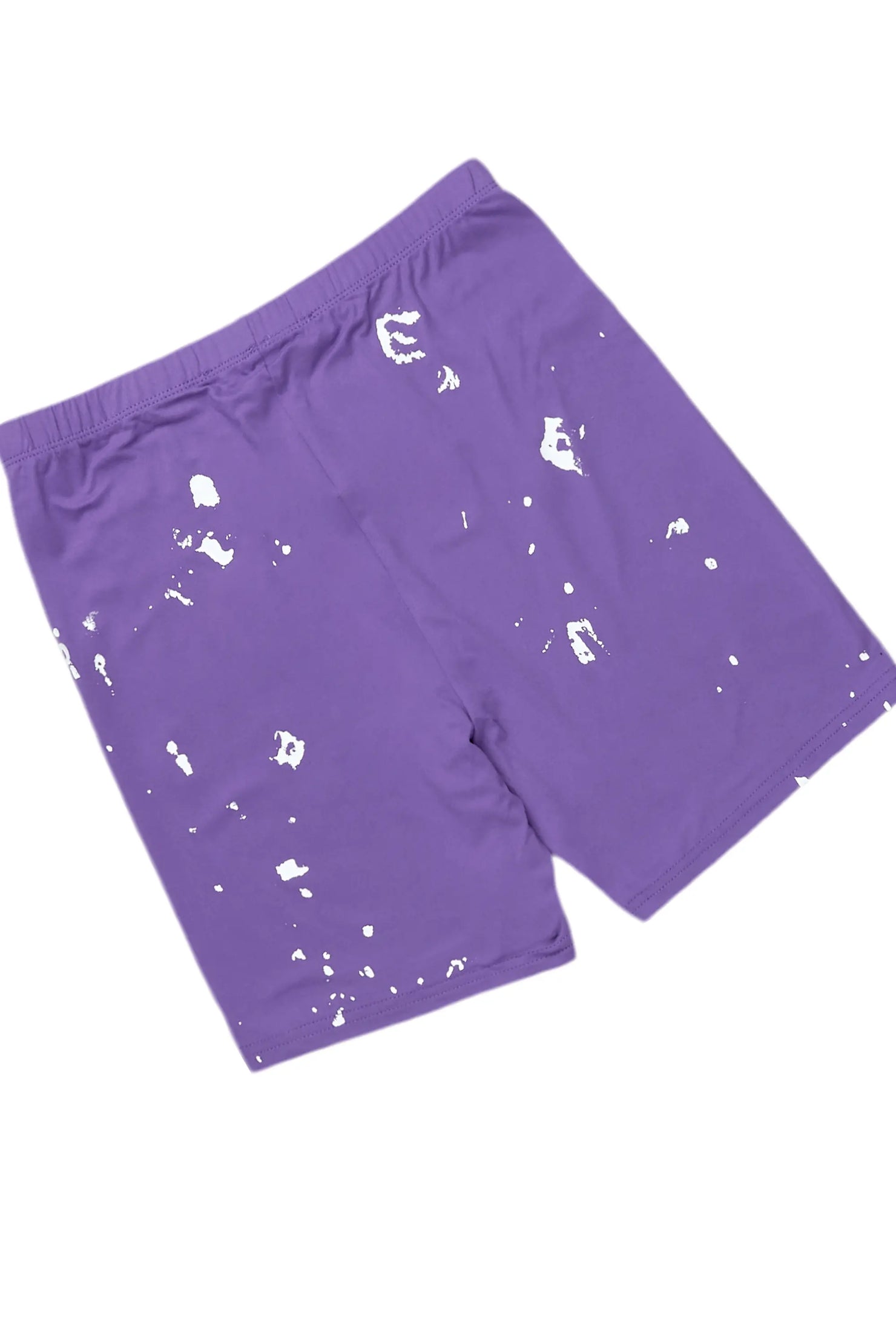 Living For It Purple Bike Short Set