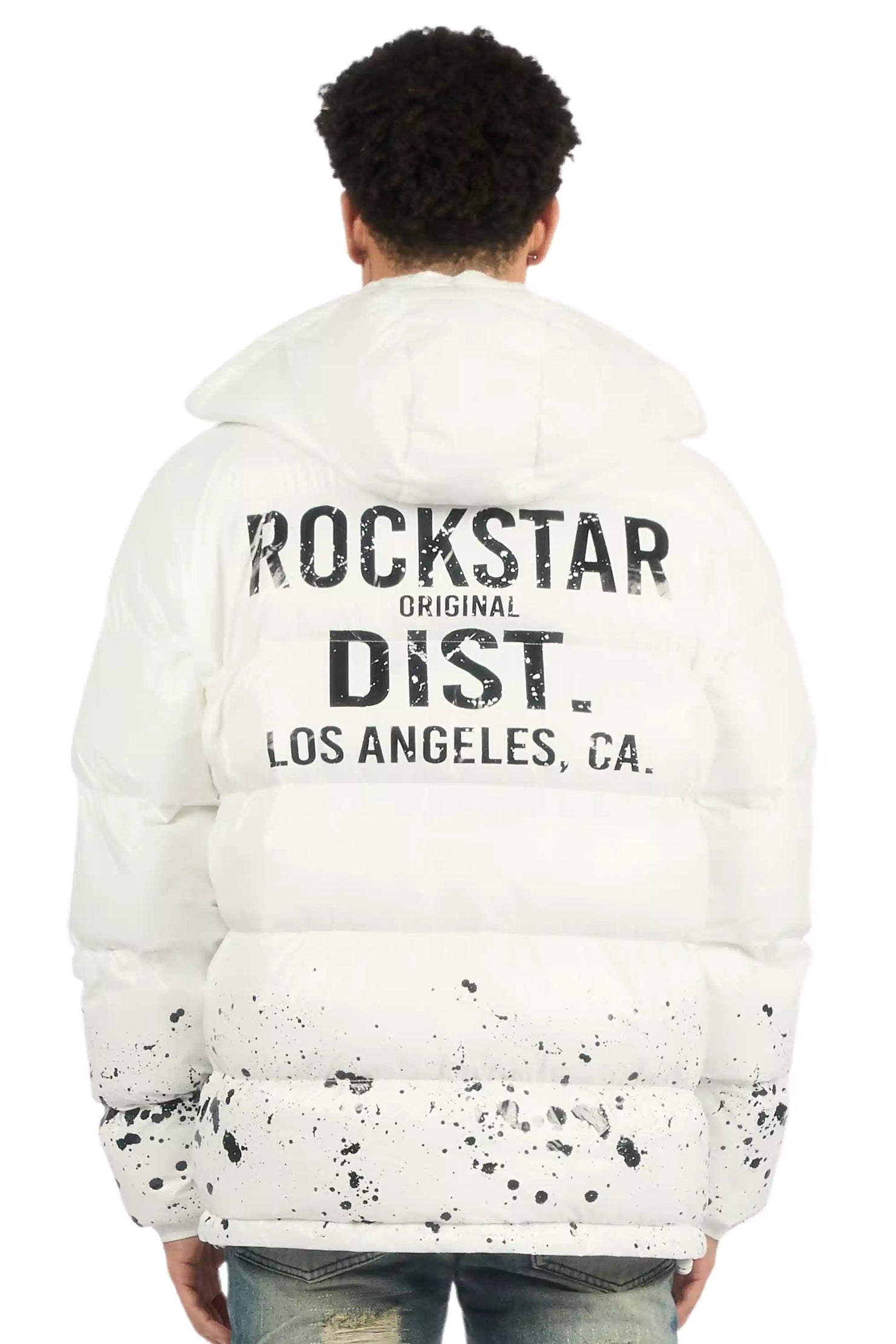 Raffer White Heavy Puffer Jacket