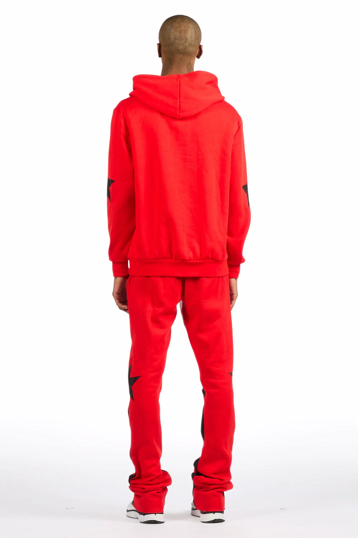 States Red/Black Hoodie Stacked Flare Track Set