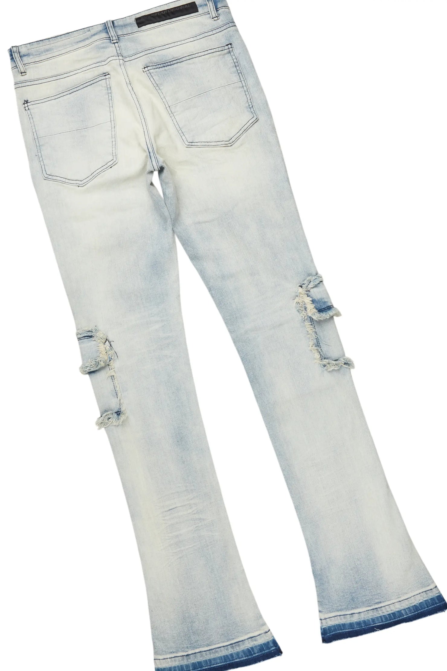 Lake Beige Knit Sweater & Tyrell Stacked Flare Jean Bundle